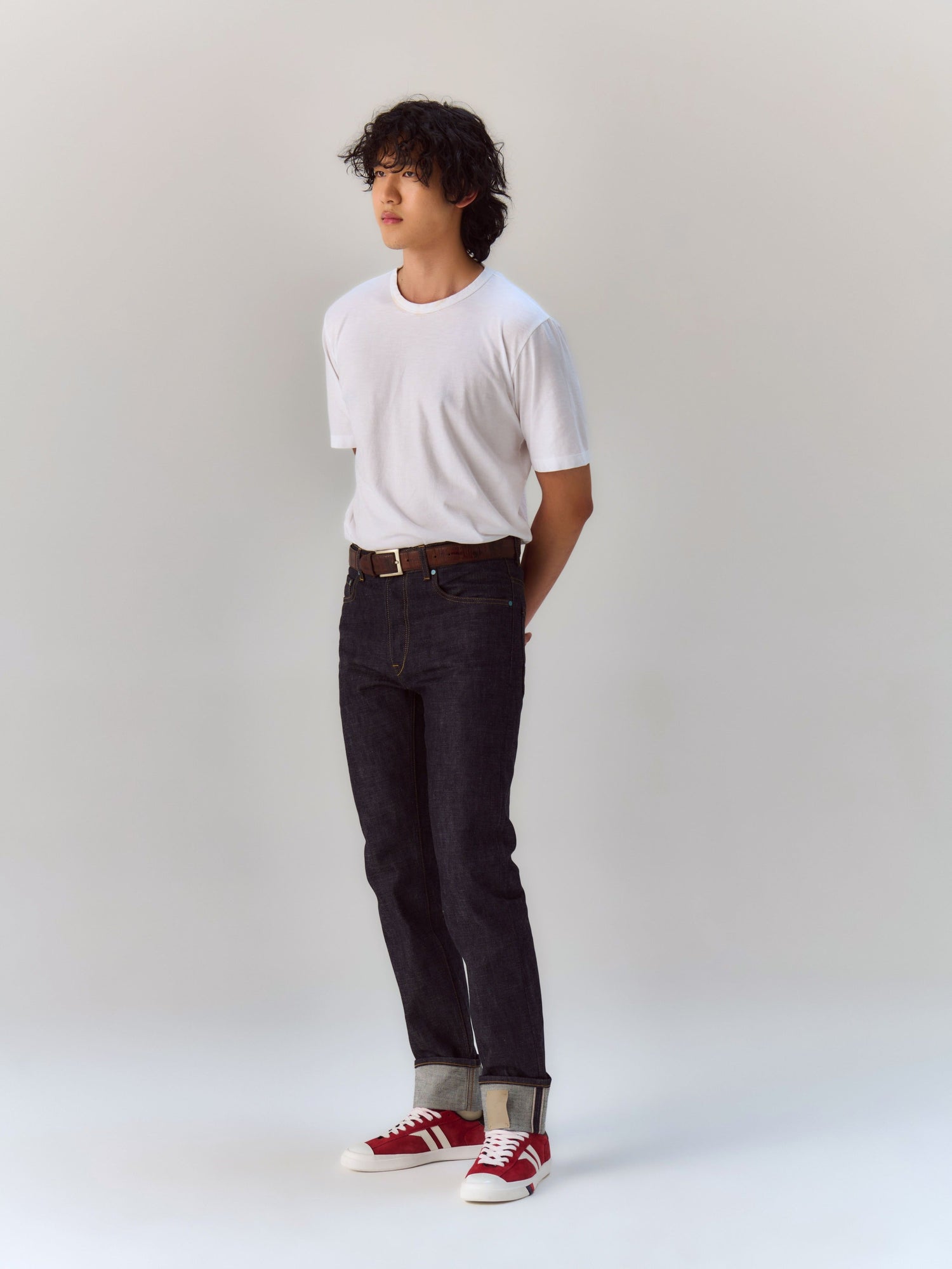 Court Ace in suede rosso vermiglio