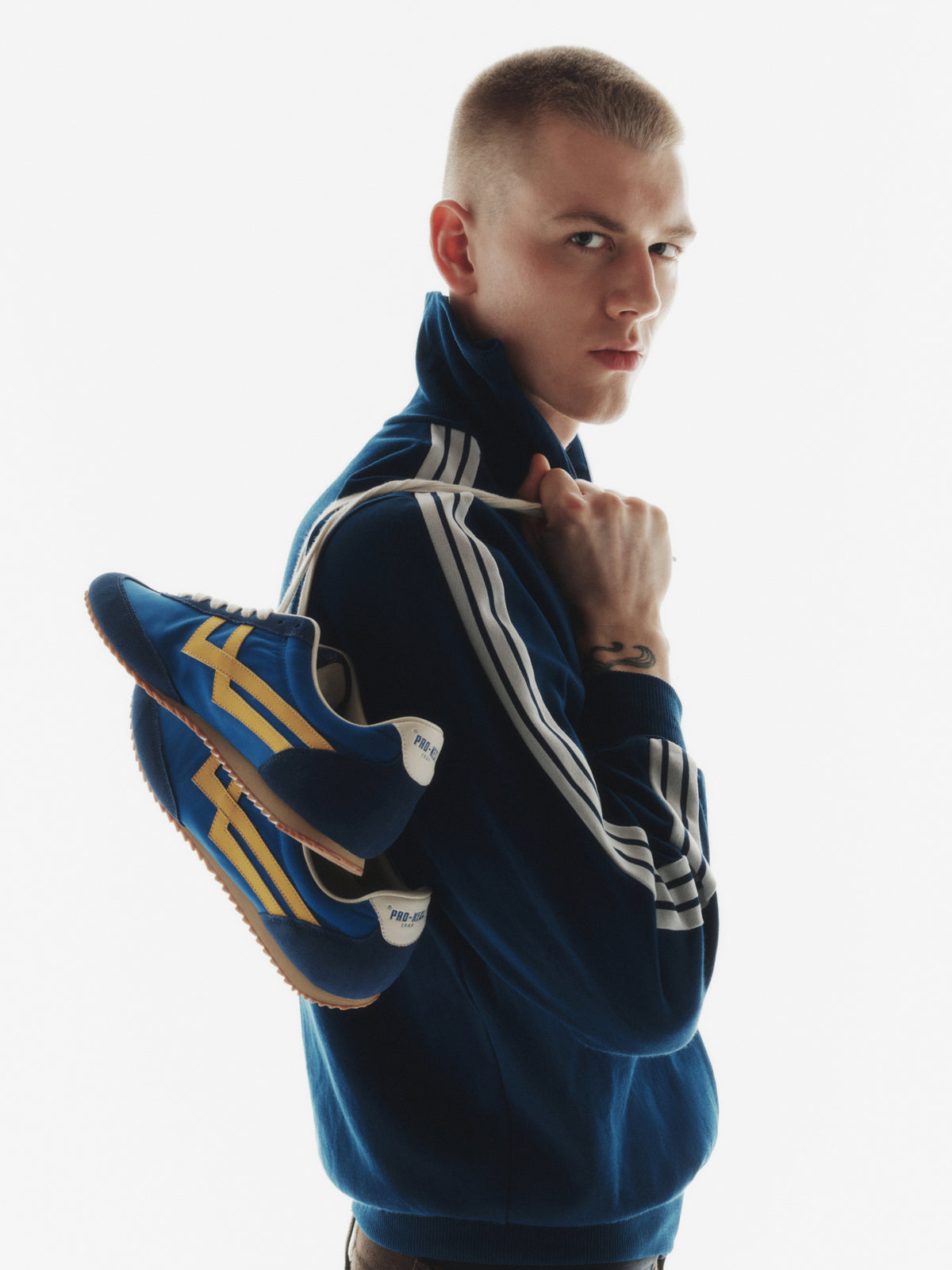 Racer 77 in Blue and Yellow nylon