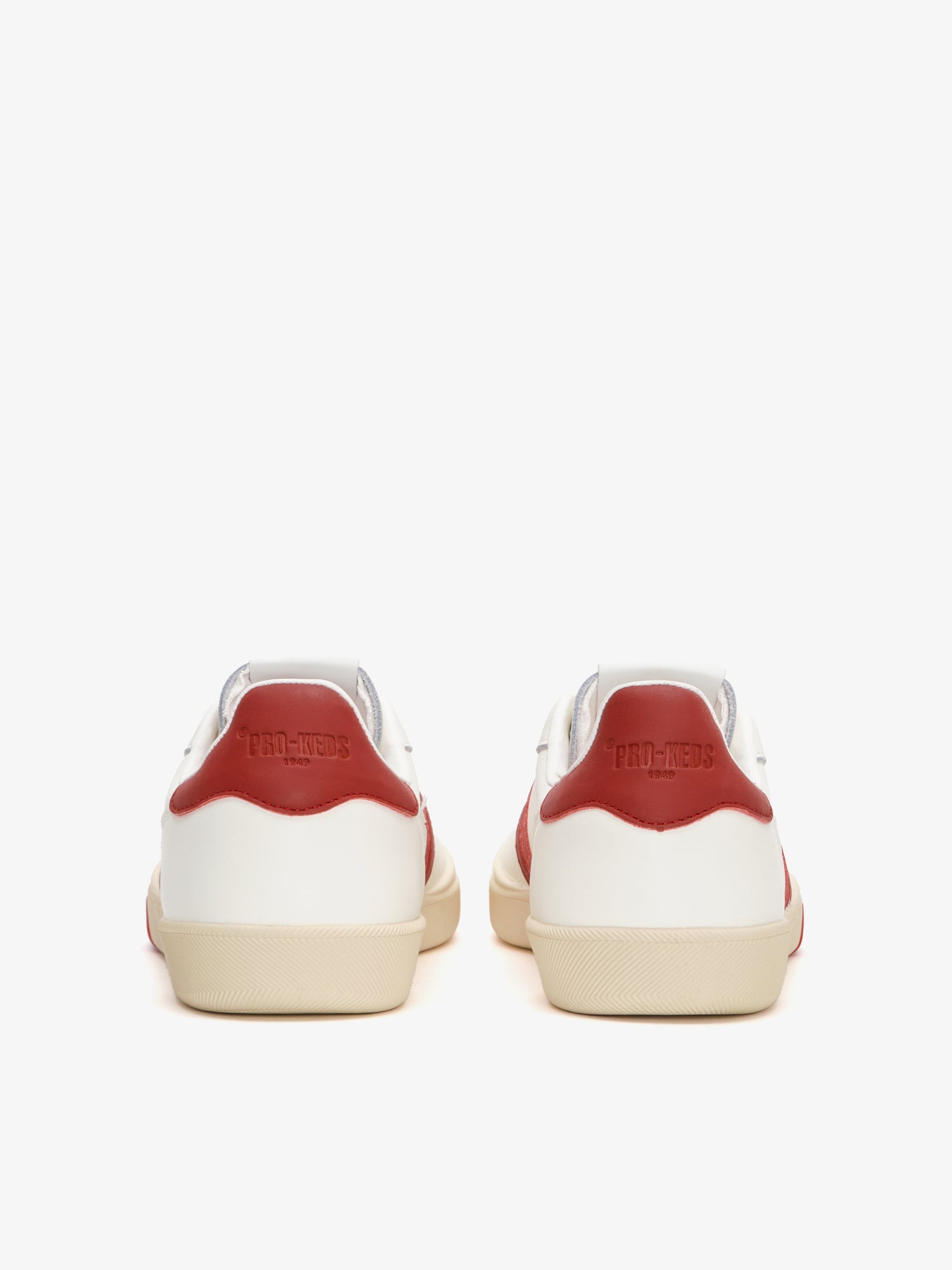 Court Ace in pelle Bianca e Rosso rubino