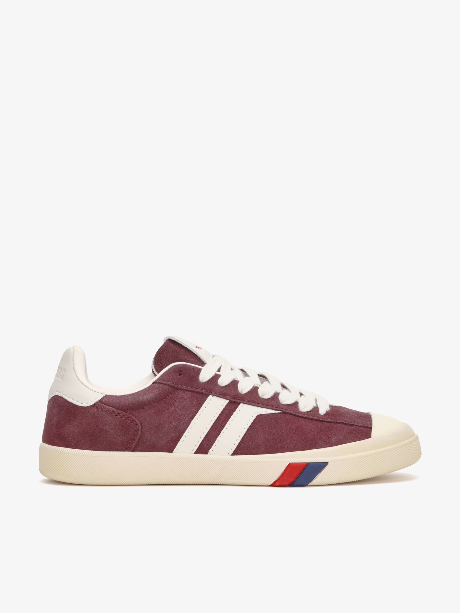 Court Ace in Suede Bordeaux e Crema
