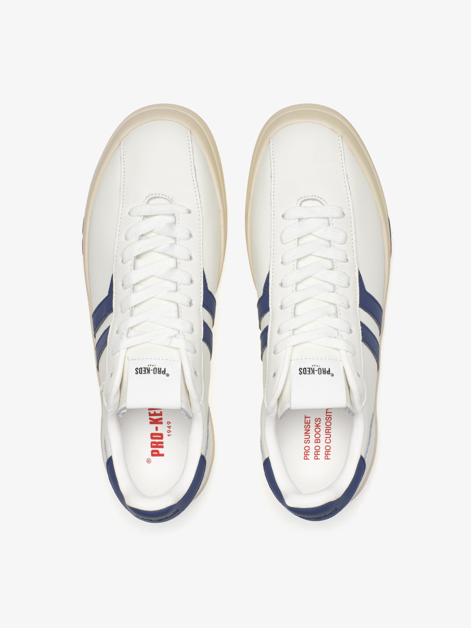 Court Ace in Pelle Bianca e Blu notte