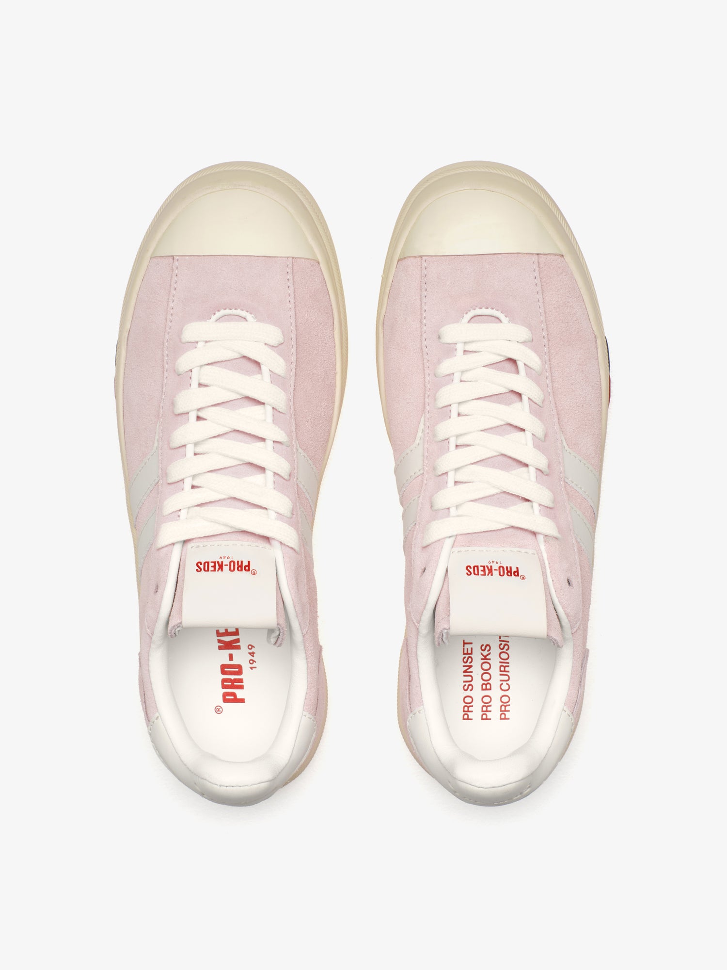 Pro-Keds Court Ace da donna in suede, color rosa scuro e crema