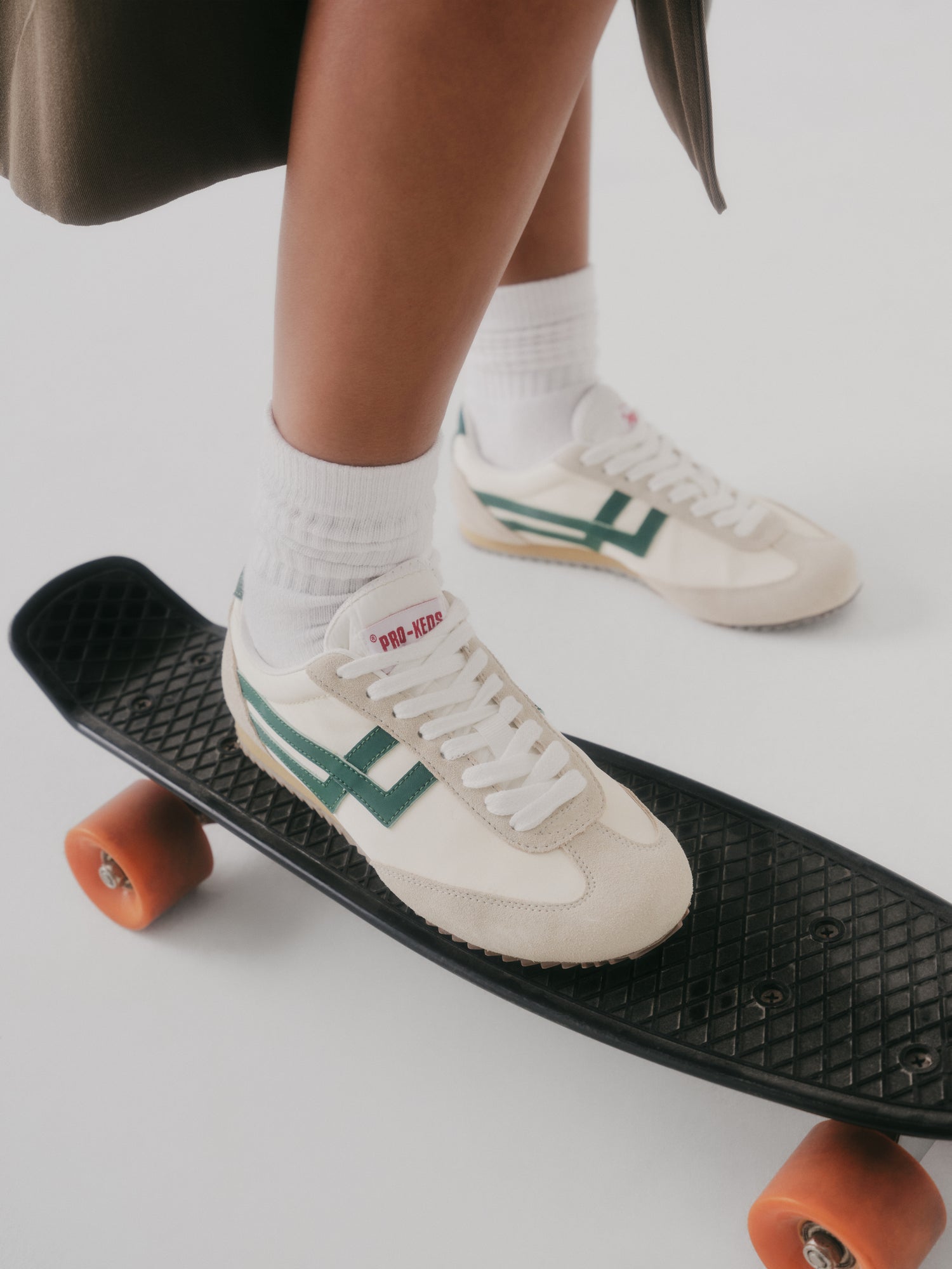 Racer 77 in Nylon Crema e Verde