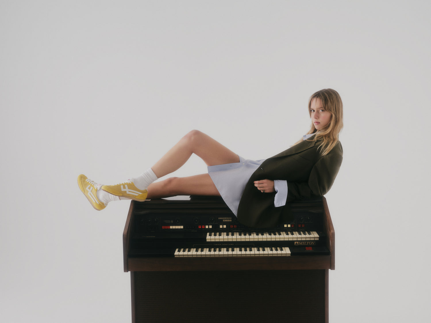 Racer 77 in Nylon Gialla e Bianca