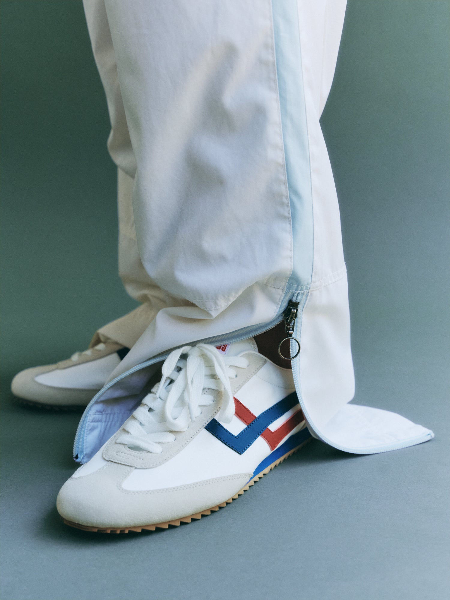 Racer 77 in Nylon Bianca e Rossa/Blu