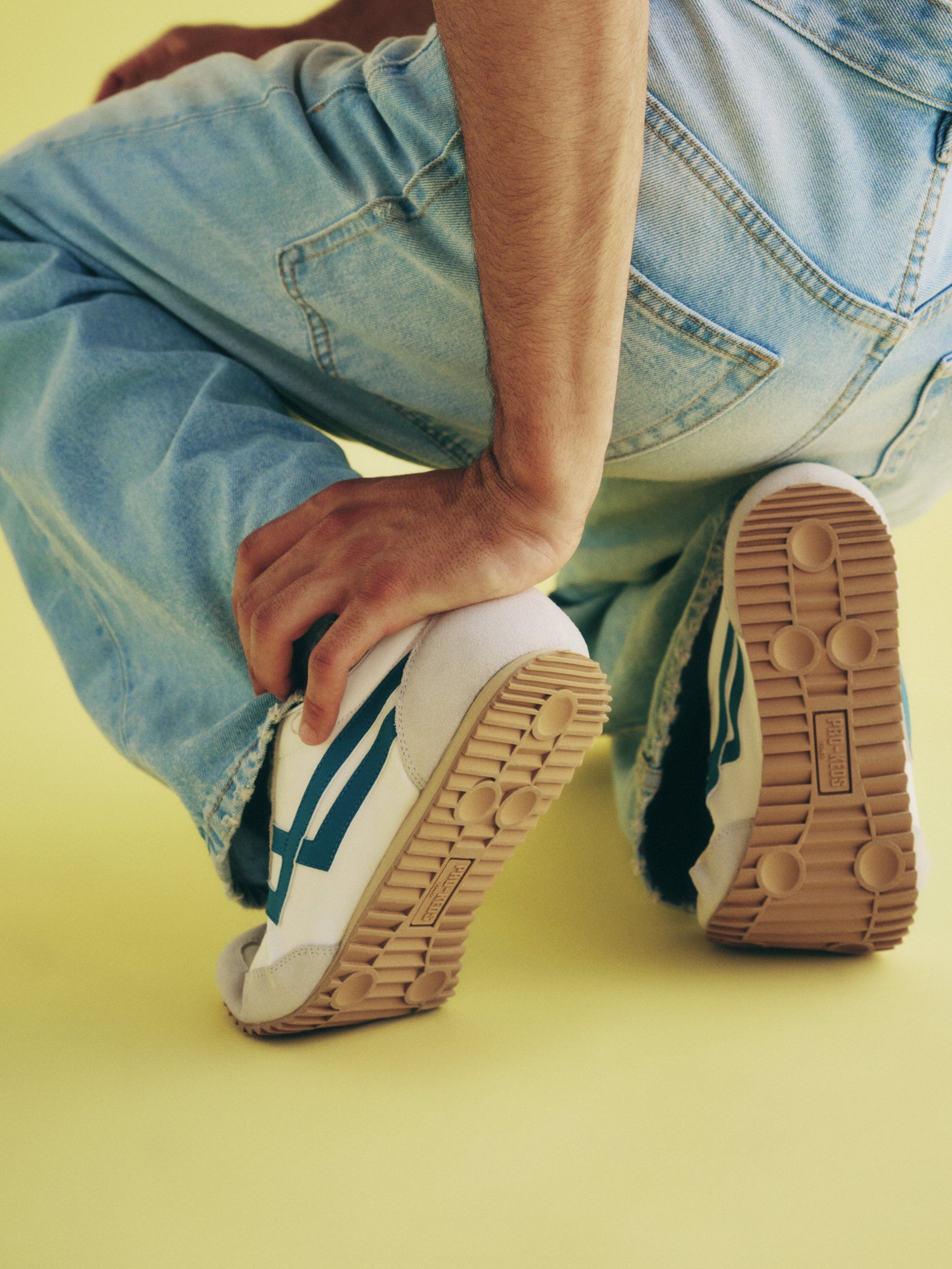 Racer 77 in Nylon Crema e Verde