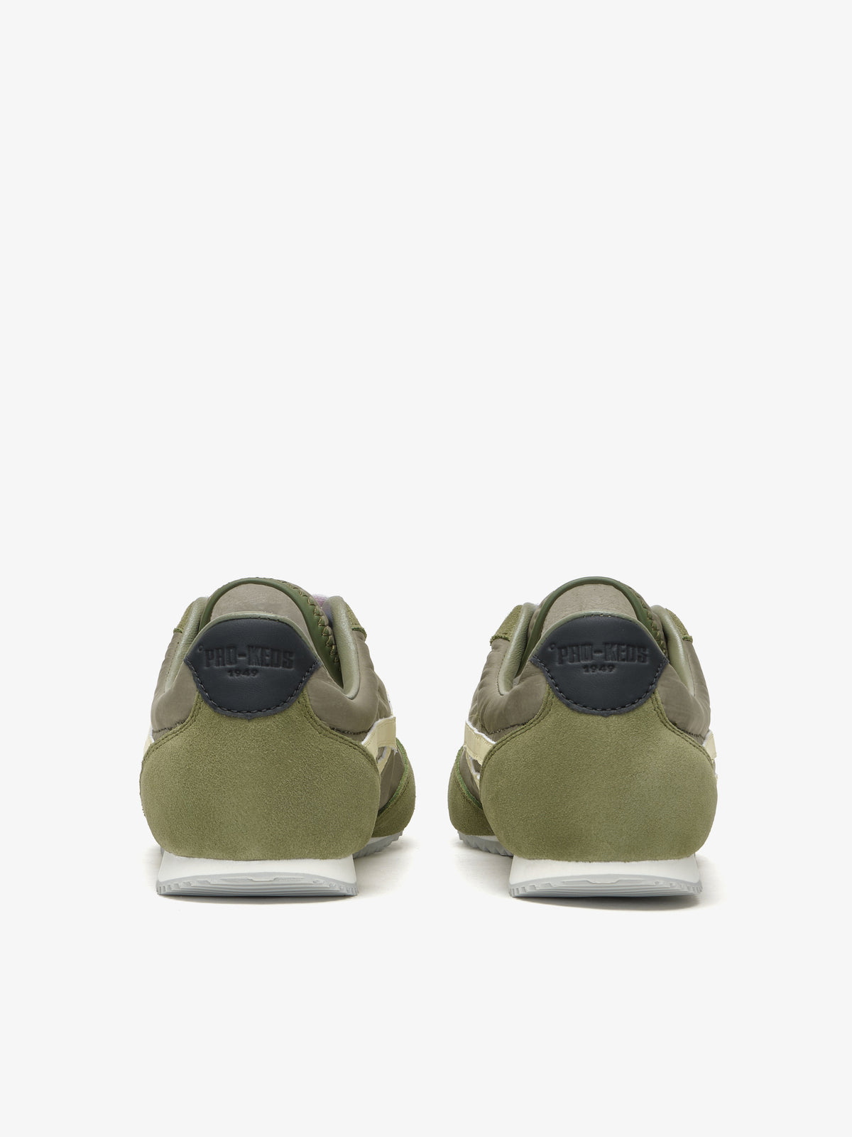 Pro-Keds Racer 77 da uomo, sneaker verde militare, retro con dettaglio talloncino
