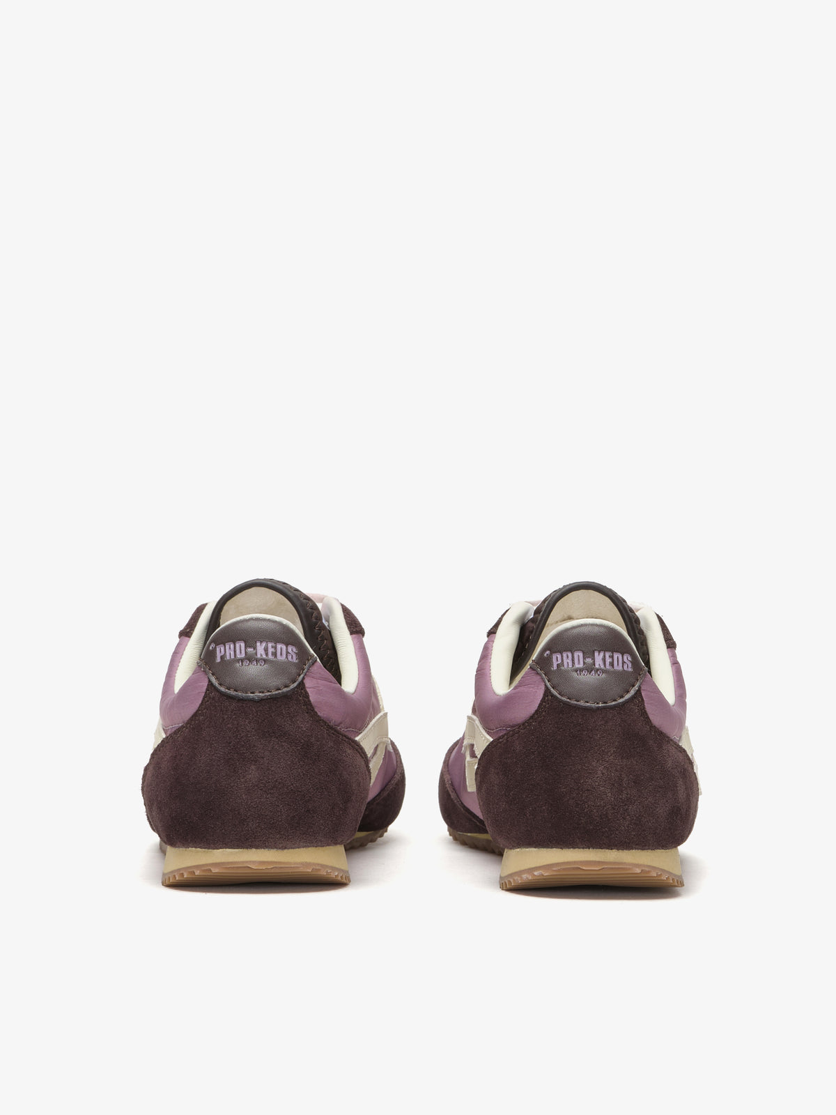 Pro-Keds Racer 77 da donna, sneaker glicine e avorio, retro con dettaglio talloncino