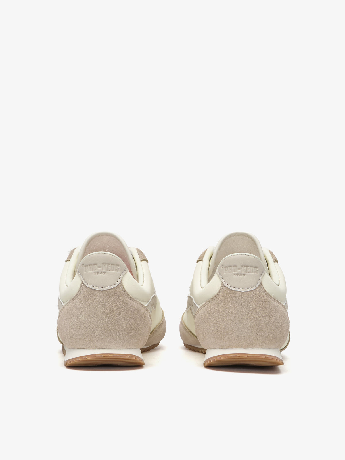 Pro-Keds Racer 77 da donna, sneaker crema e beige, retro con dettaglio talloncino
