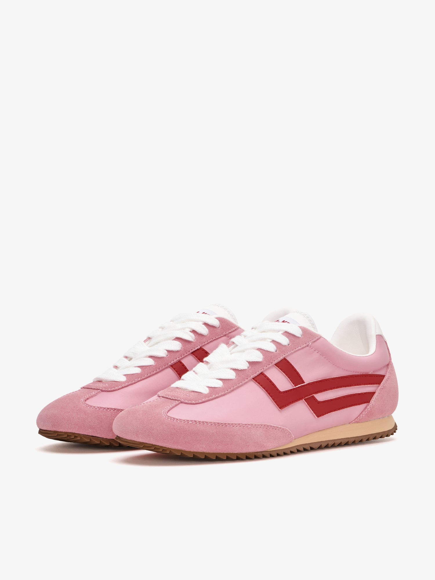 Racer 77 in pink and red nylon