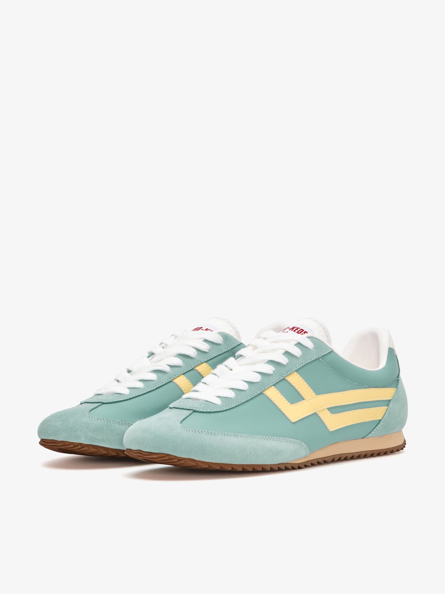 Racer 77 in water green and yellow nylon