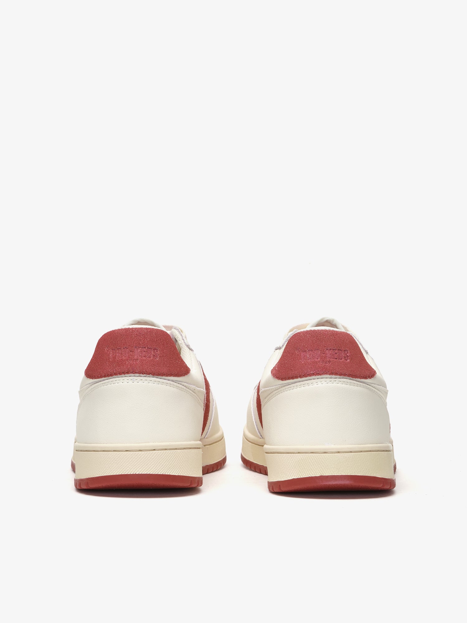 Retro sneaker Pro-Keds Sky in pelle crema e rossa