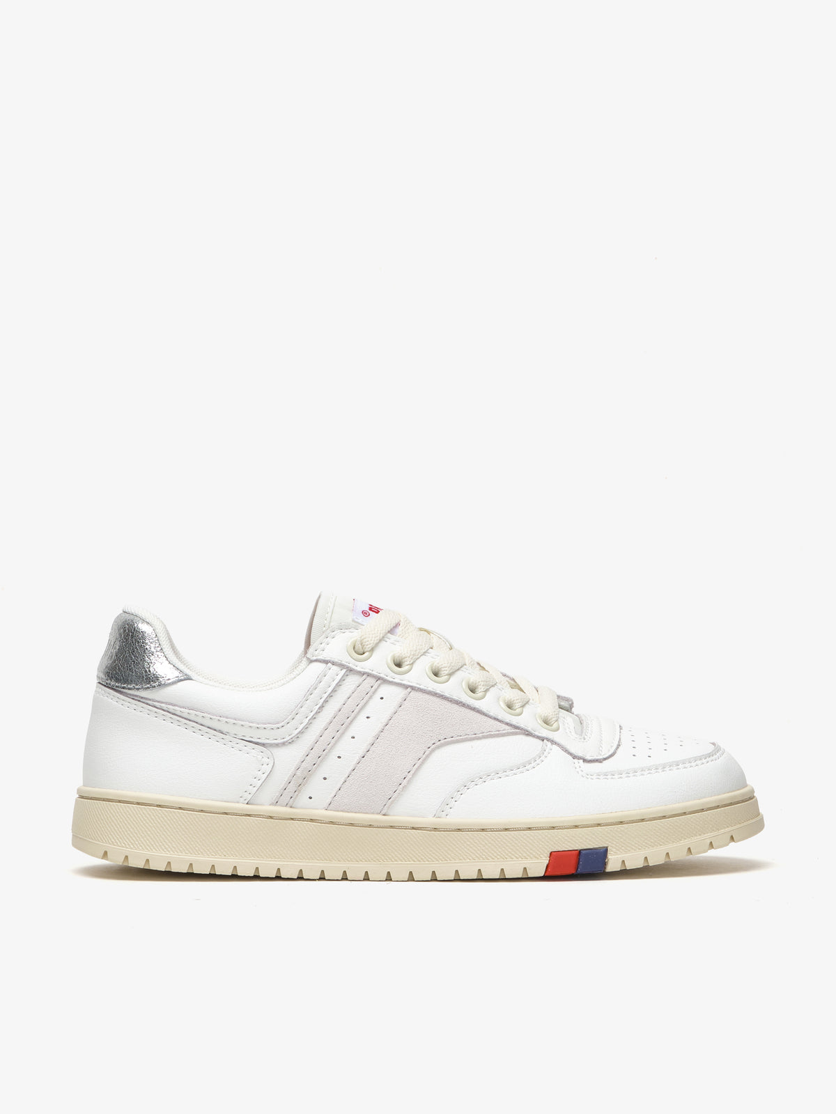 Sneaker da donna Pro-Keds Sky in pelle bianca polvere, vista laterale