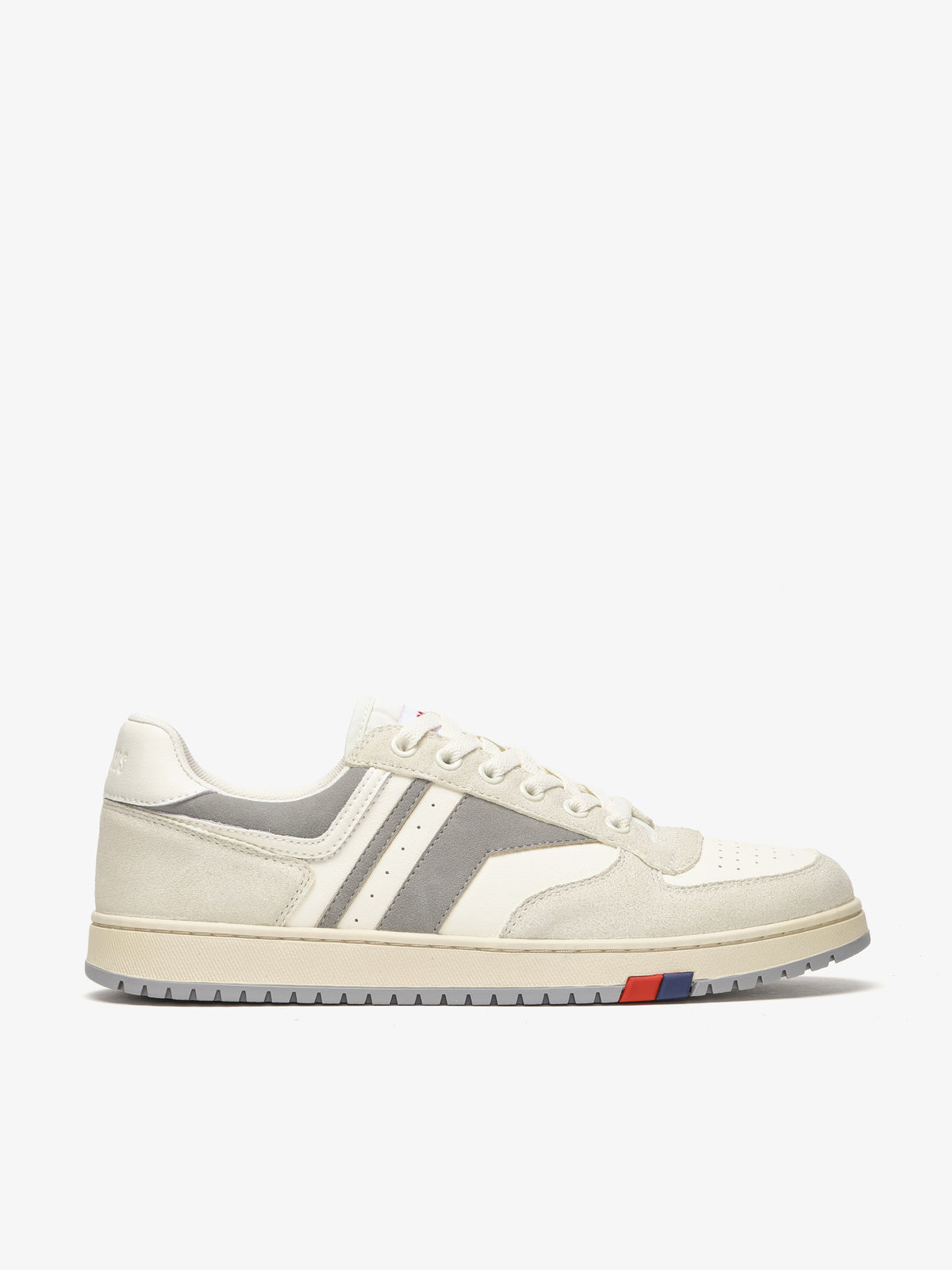 .Sneaker da uomo Pro-Keds Sky in suede crema e grigio, vista laterale