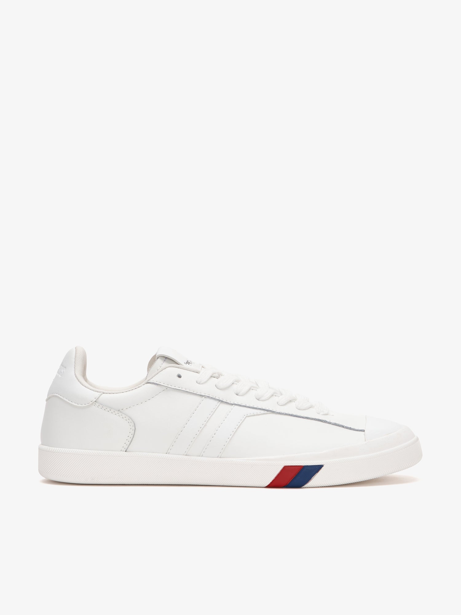 PRO-KEDS Court Ace da donna in pelle bianca, profilo laterale