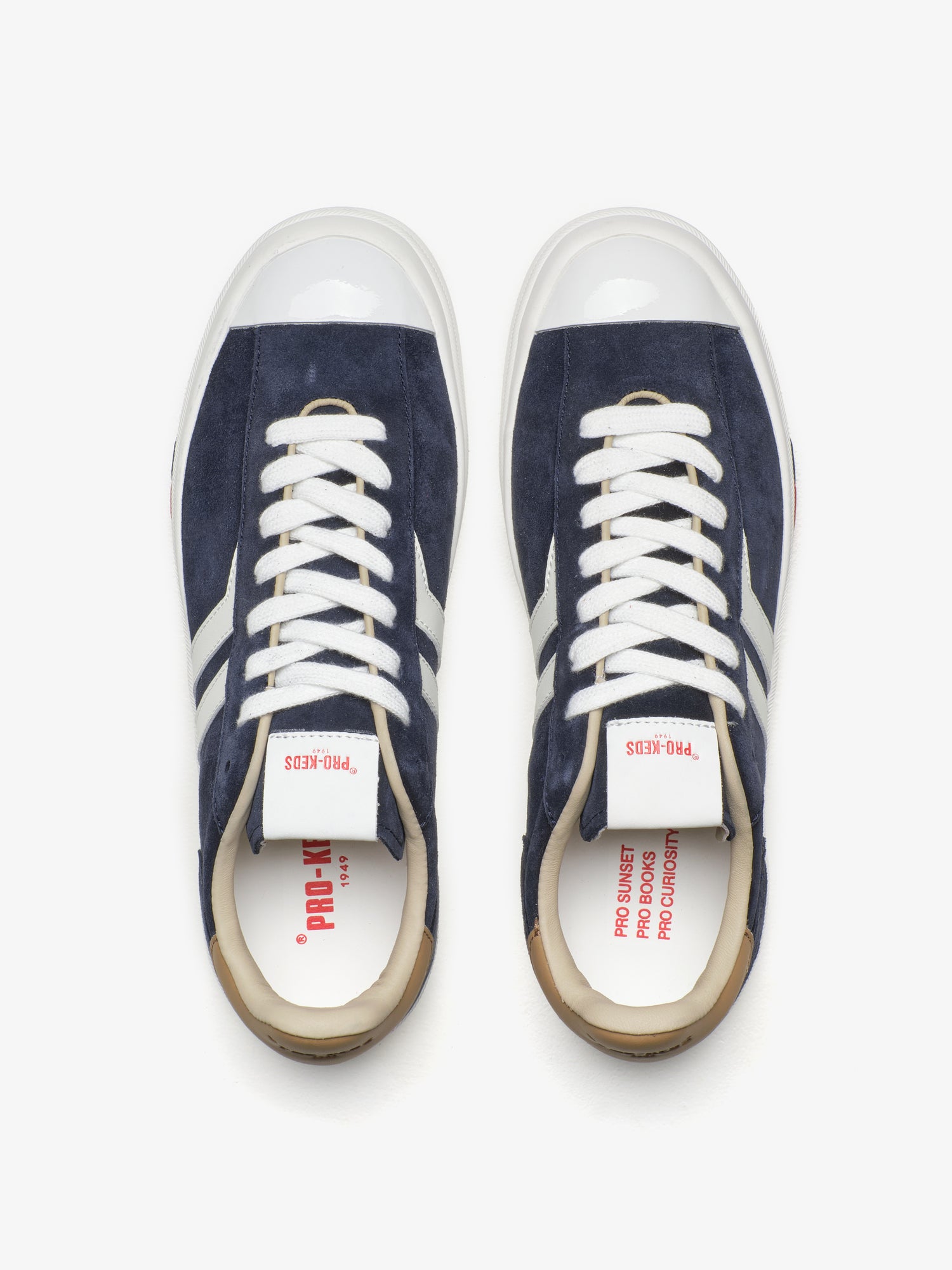 Court Ace in suede blu indaco