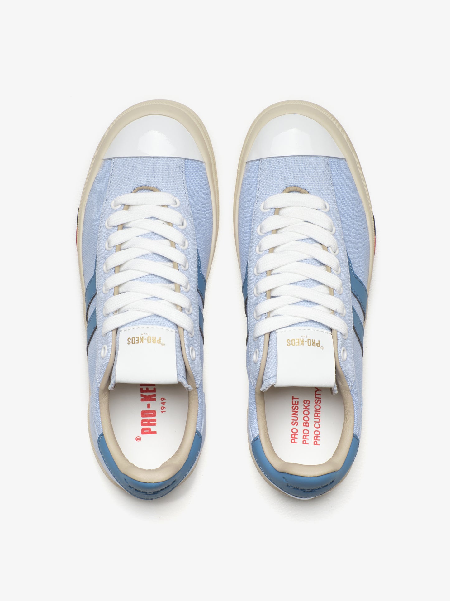 Court Ace in canvas azzurro celestiale