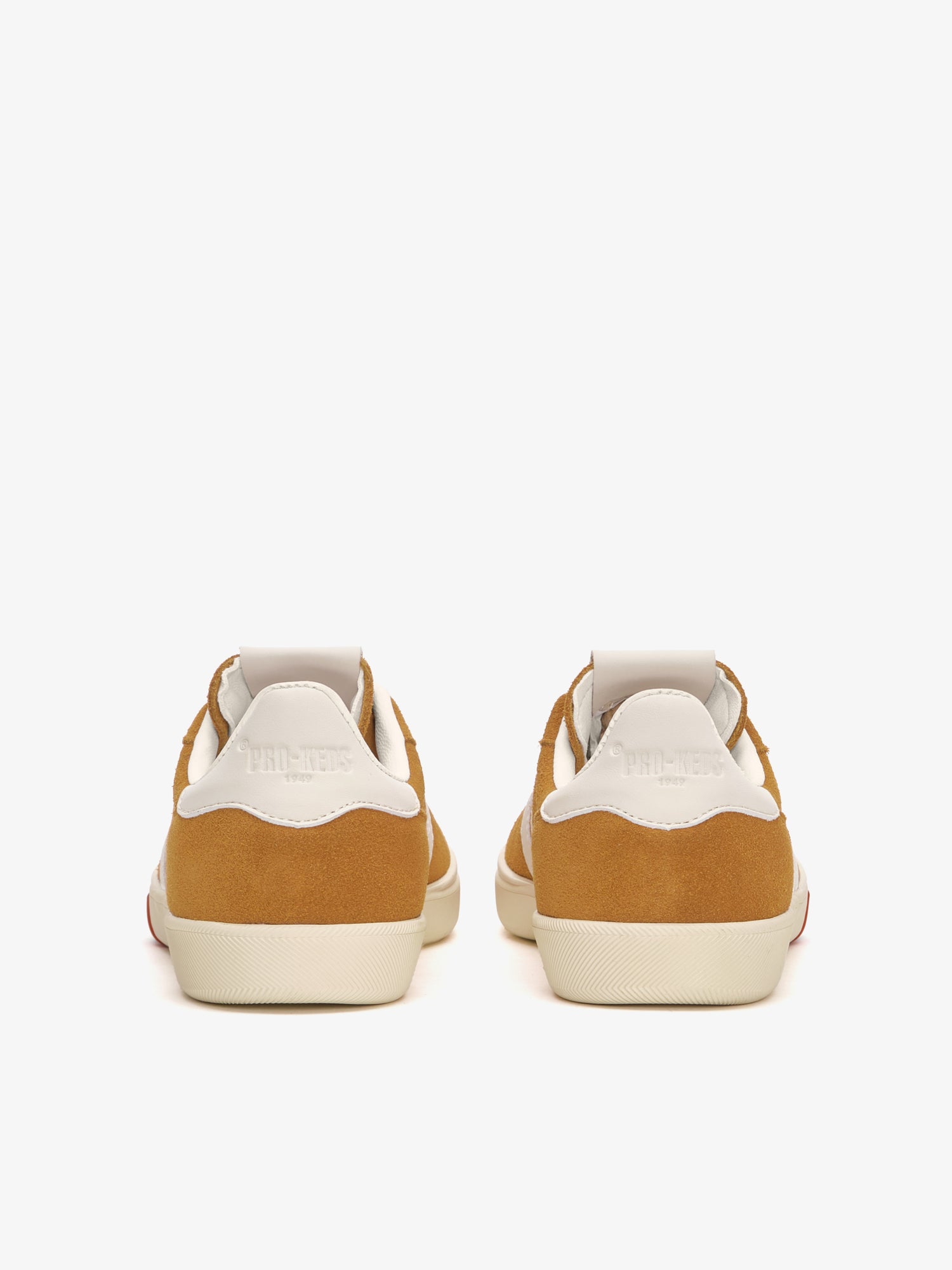 Court Ace in Suede Ruggine e Crema