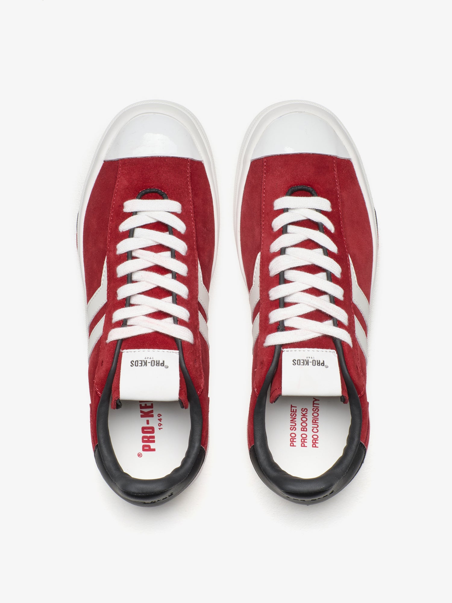 Court Ace in suede rosso vermiglio