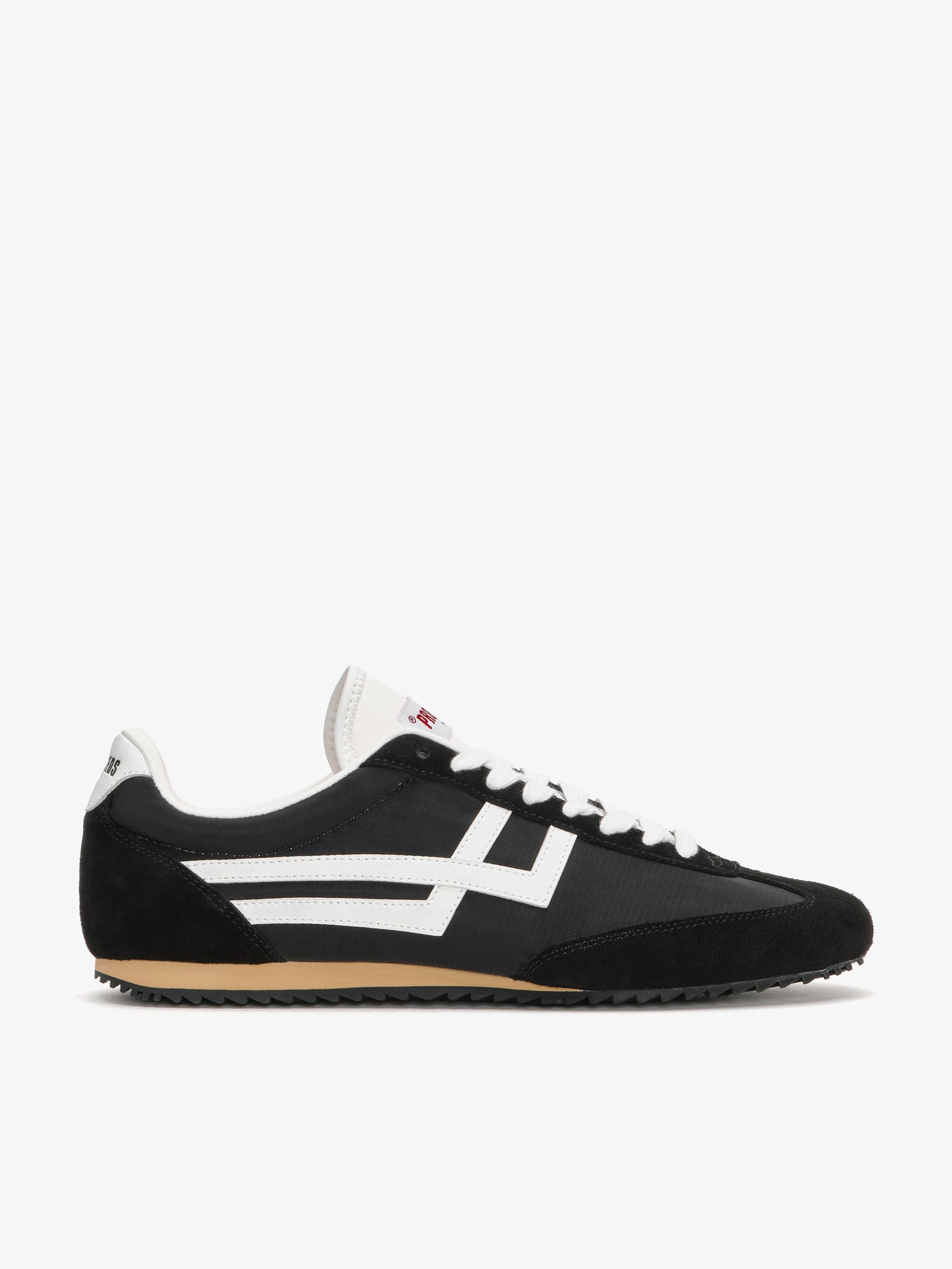 Racer 77 in black and white nylon