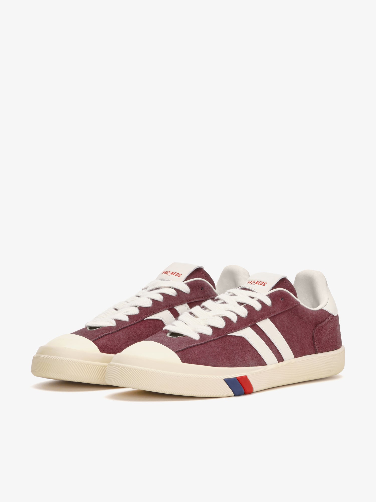 Court Ace in Suede Bordeaux e Crema