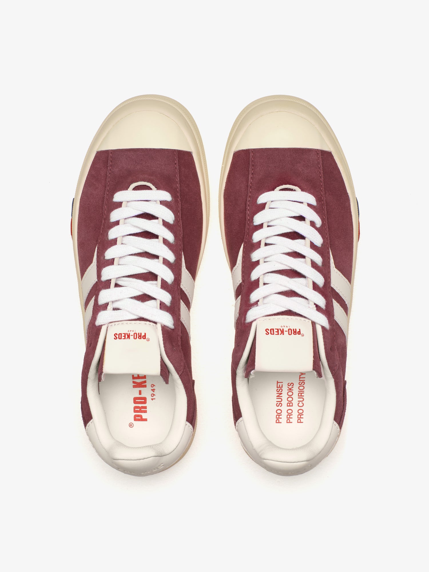 Court Ace in Suede Bordeaux e Crema