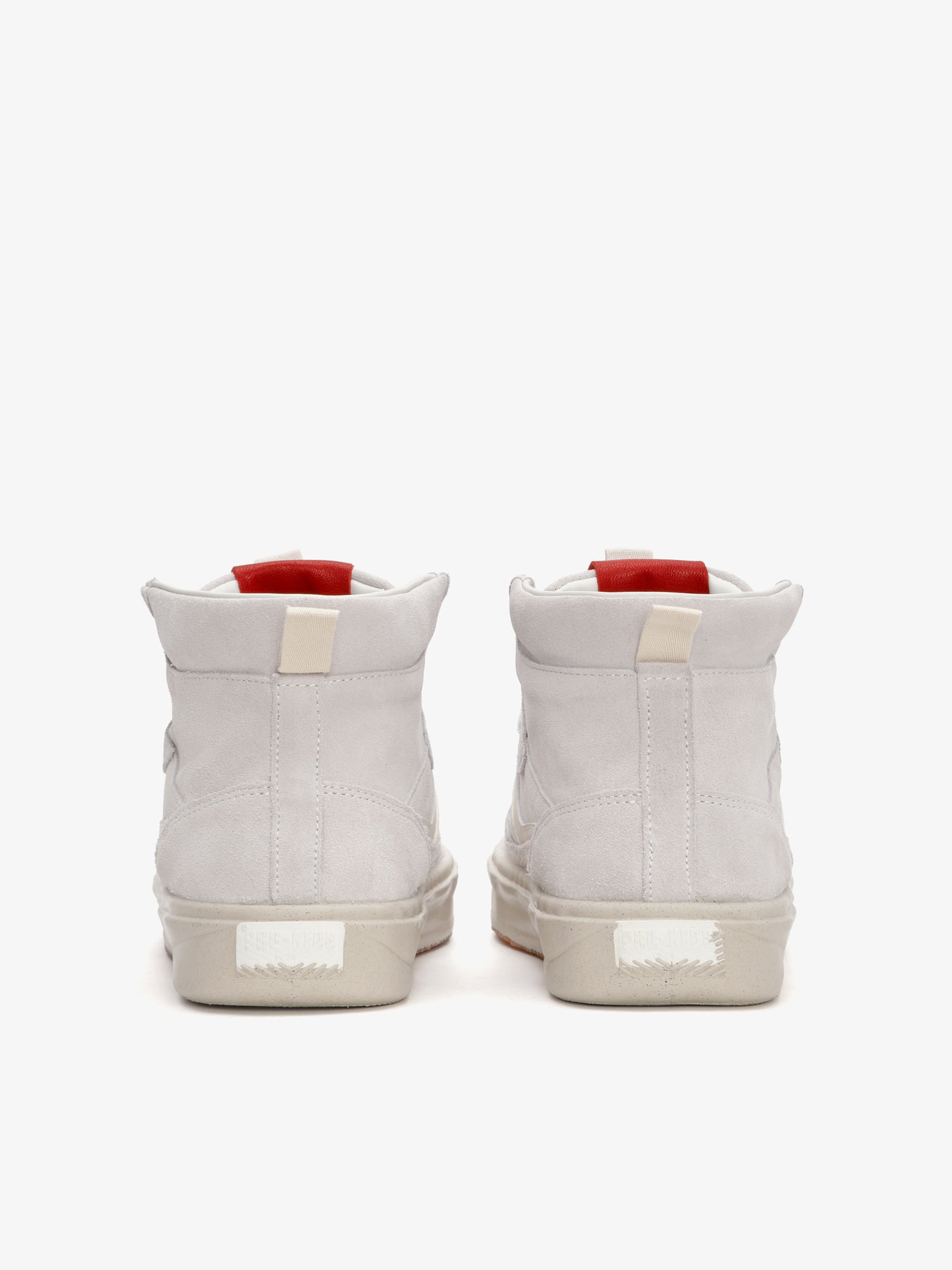 II Orbit in white and ivory suede