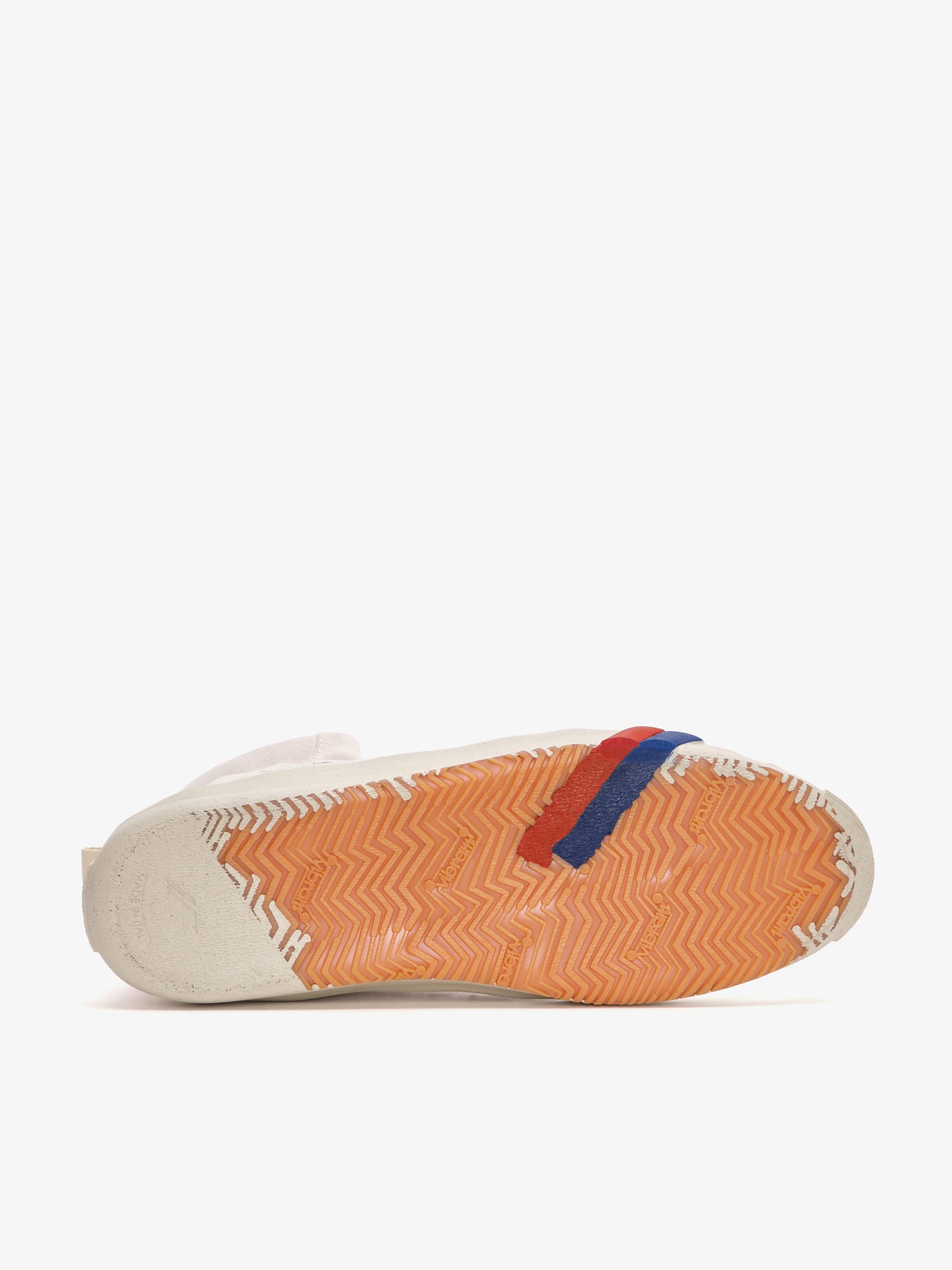 II Orbit in white and ivory suede