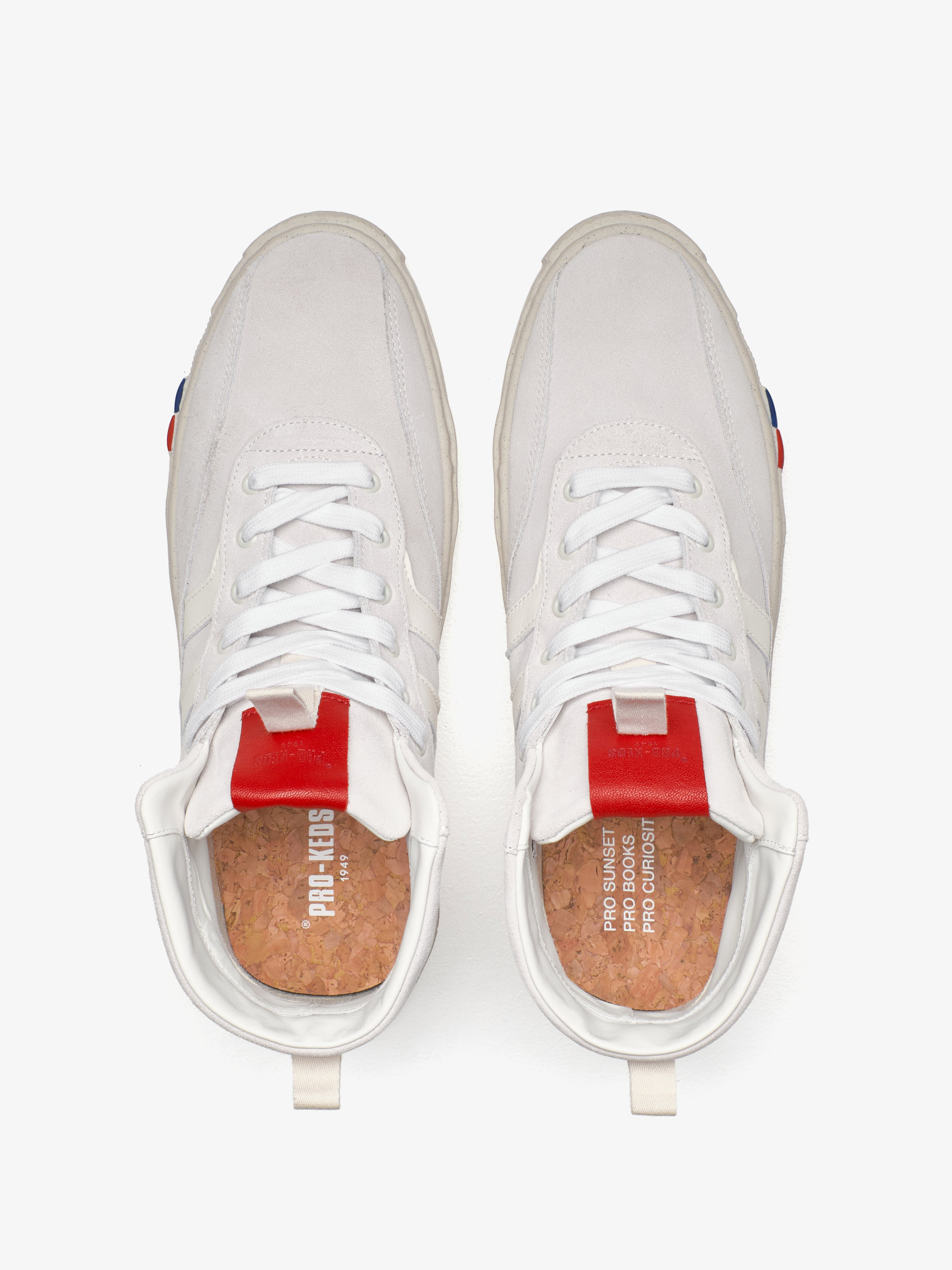 II Orbit in white and ivory suede – Pro-keds