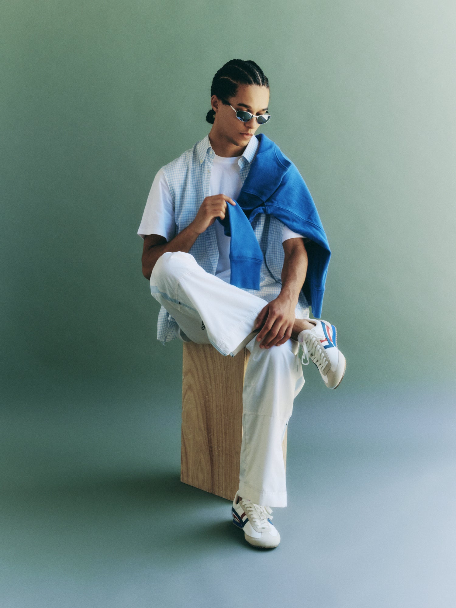 Racer 77 in Nylon Bianca e Rossa/Blu