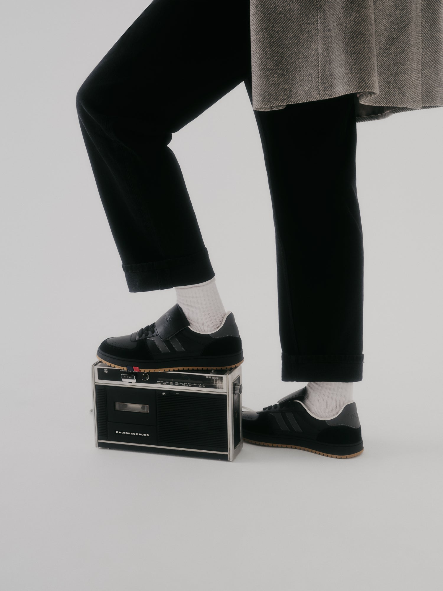 Field King in Pelle Nera e Grigio scuro