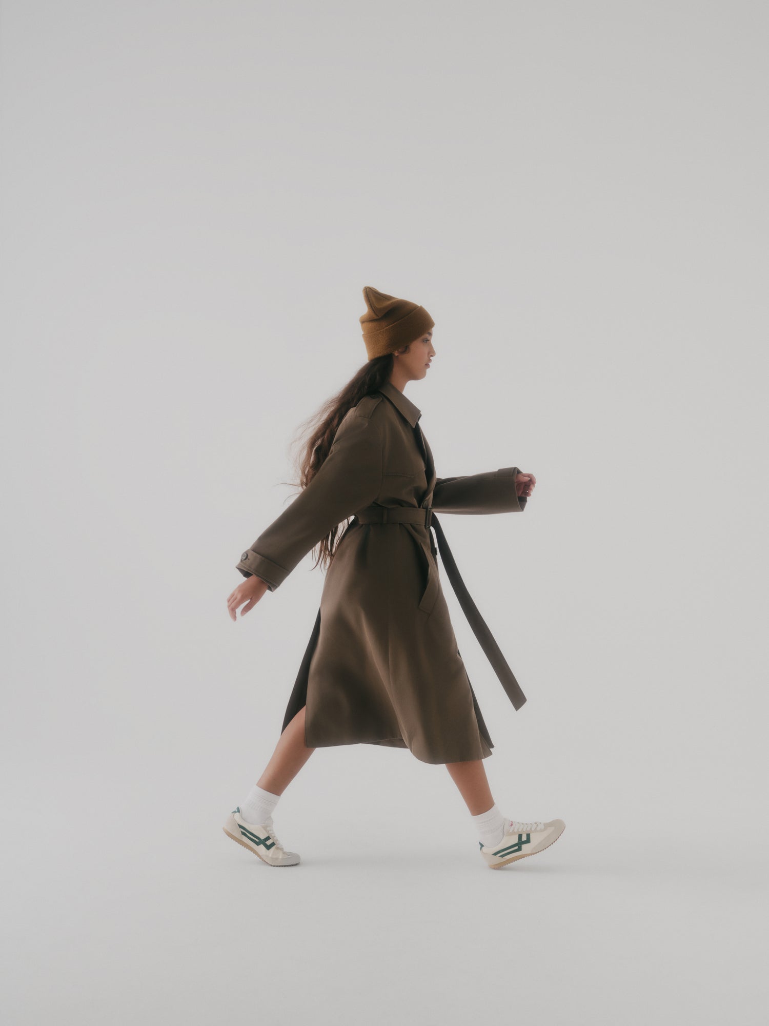 Racer 77 in Nylon Crema e Verde