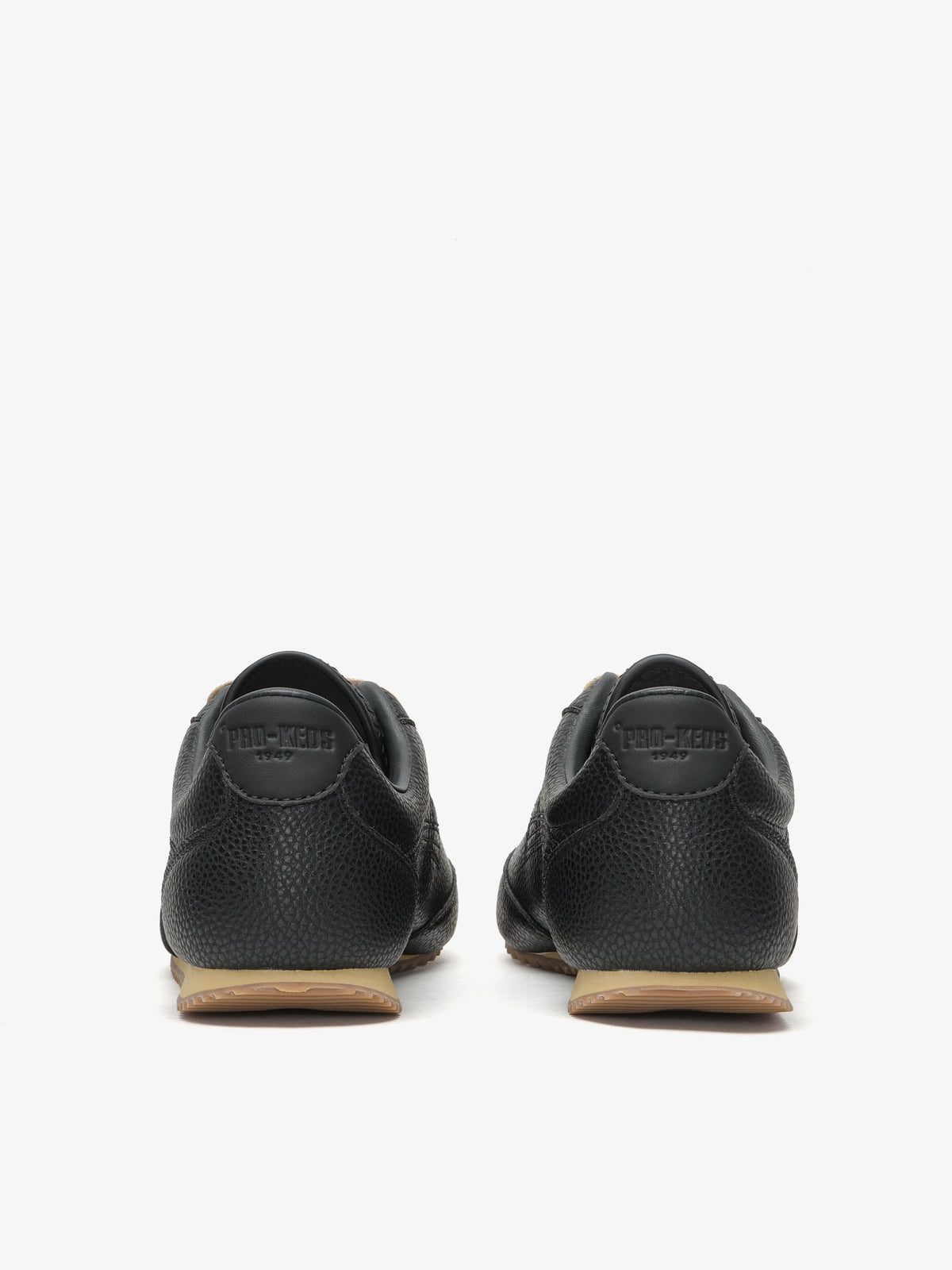 Pro-Keds Racer 77 da uomo sneaker in pelle nera, retro con dettaglio talloncino