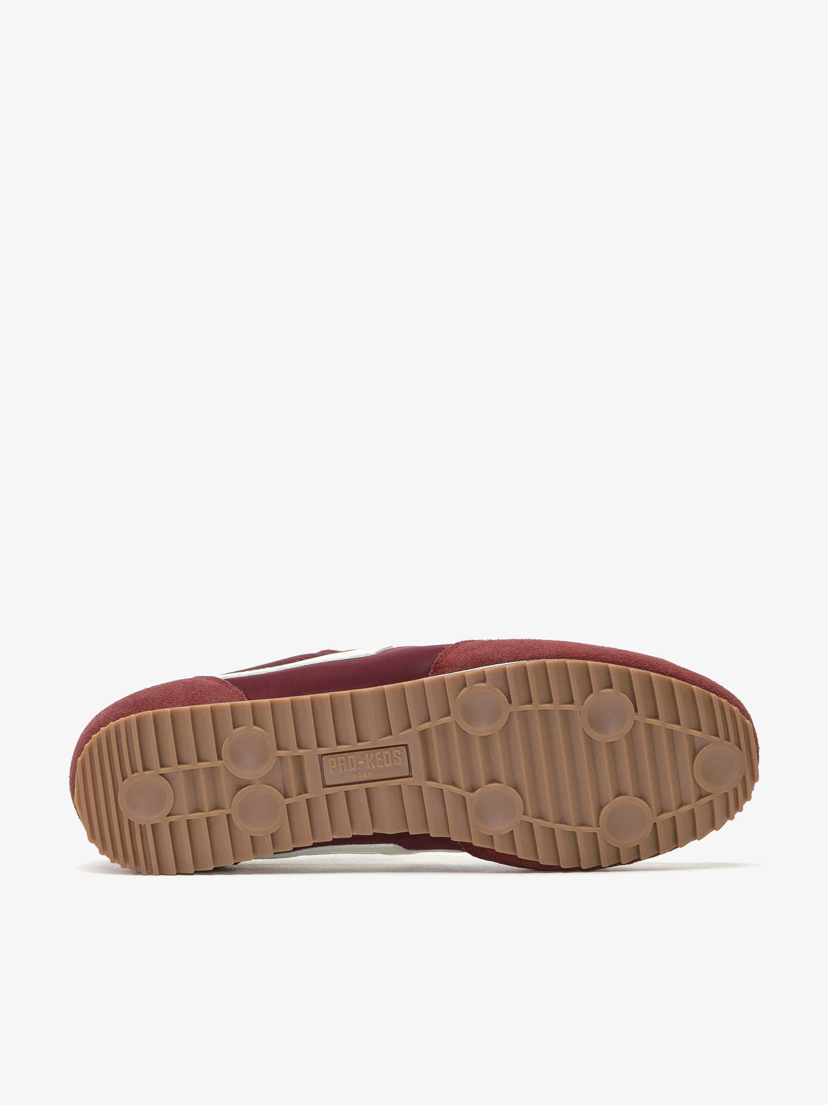Suola con logo sneaker Pro-Keds Racer 77 bordeaux e avorio da donna