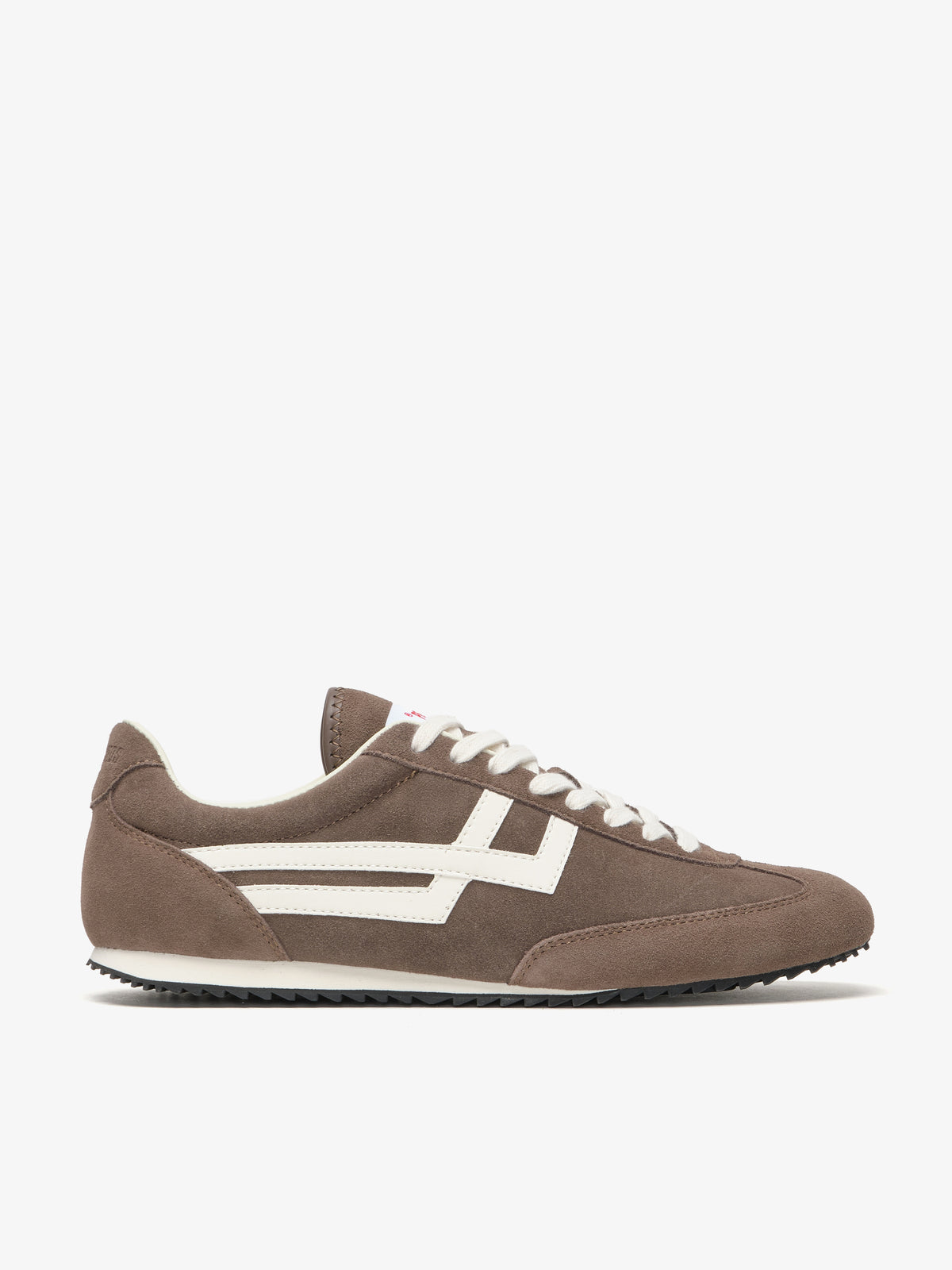 Pro-Keds Racer 77 da uomo, sneaker marrone e avorio, scarpa singola, dettaglio tomaia in suede