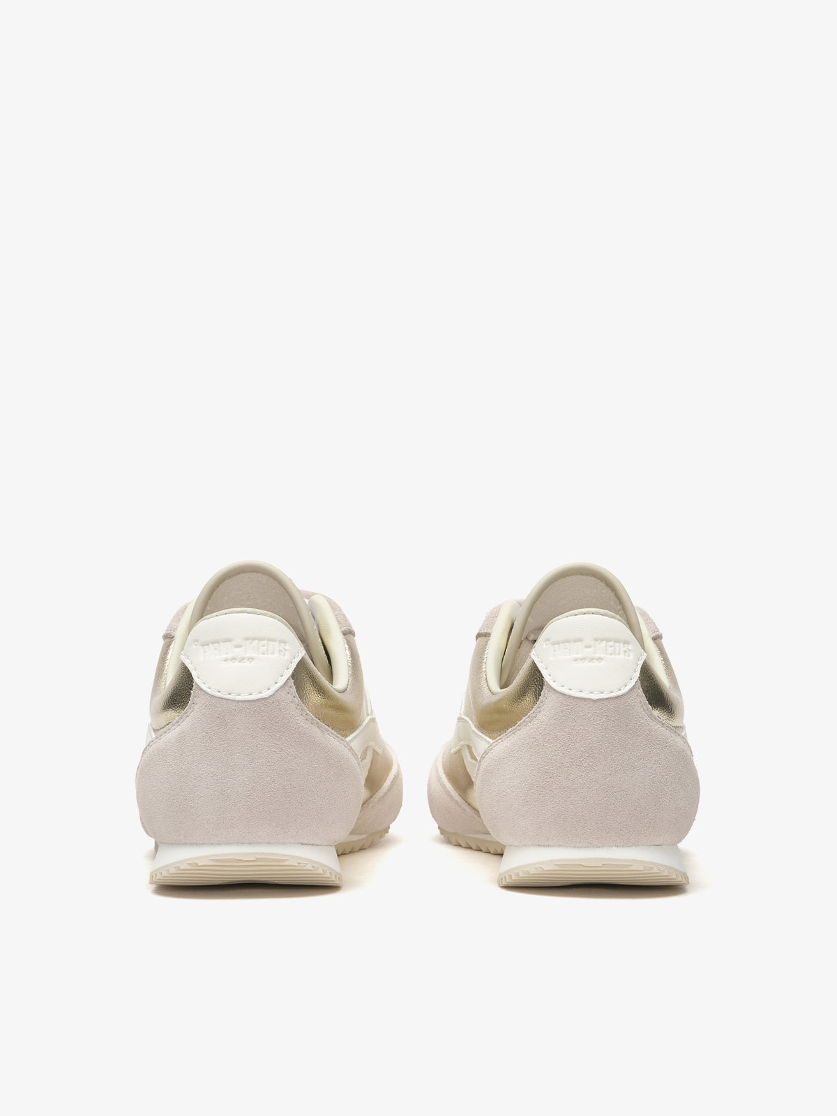 Pro-Keds Racer 77 da donna, sneaker platino e avorio, retro con dettaglio talloncino