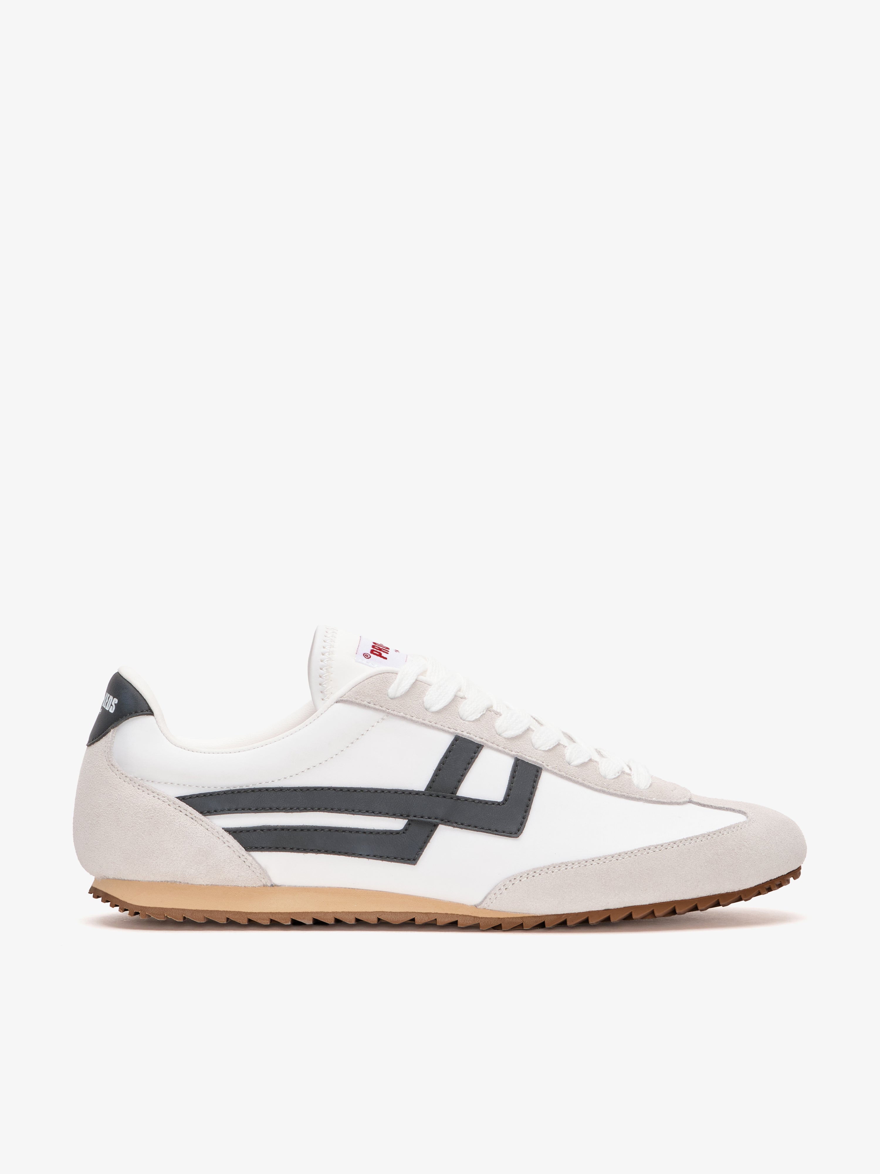 Pro-Keds Racer 77 Men’s Nylon Sneakers – White & Black – Pro-keds