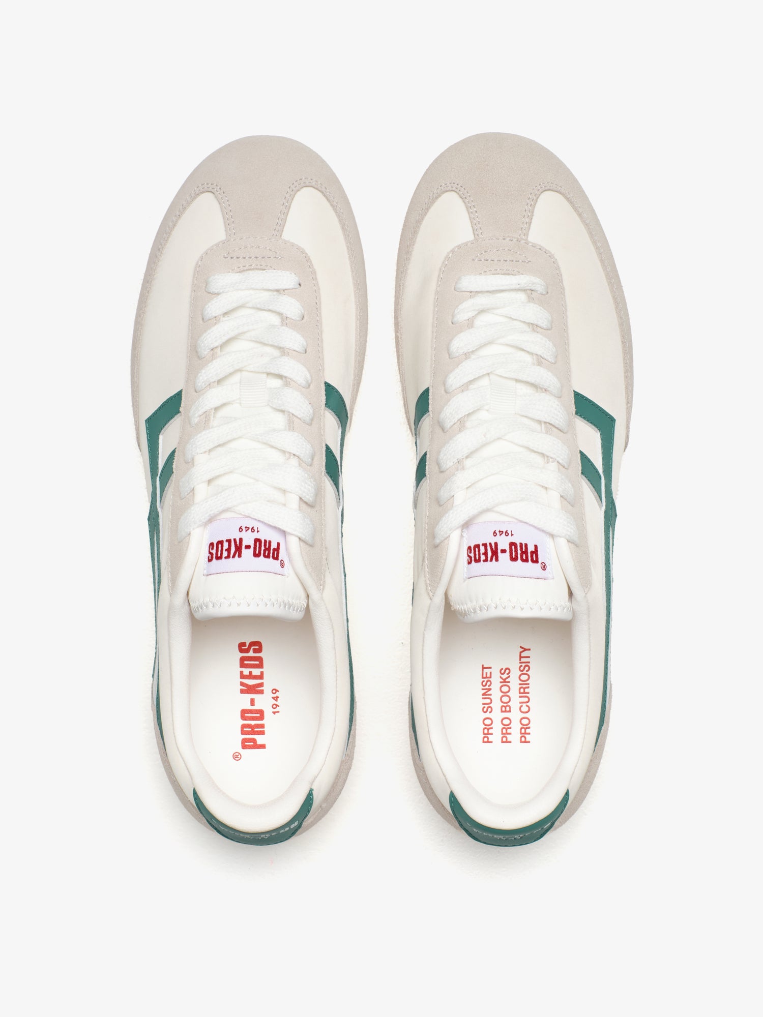 Racer 77 in cream and green nylon