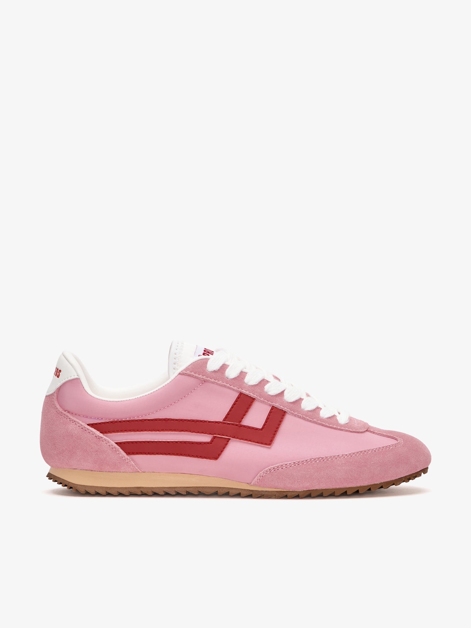 Racer 77 in pink and red nylon