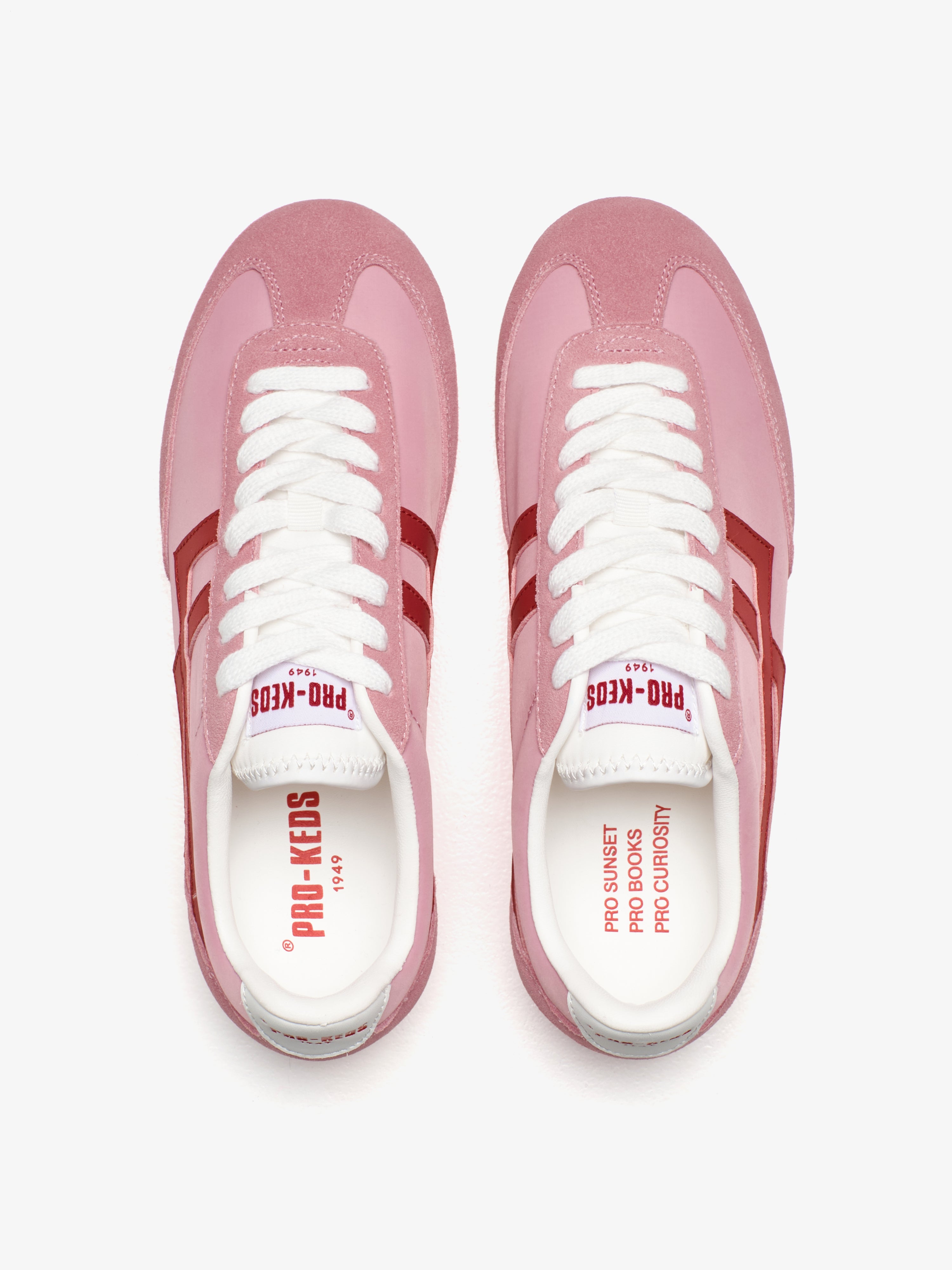 Pro-Keds Racer 77 Women's Nylon Sneakers – Pink & Red – Pro-keds