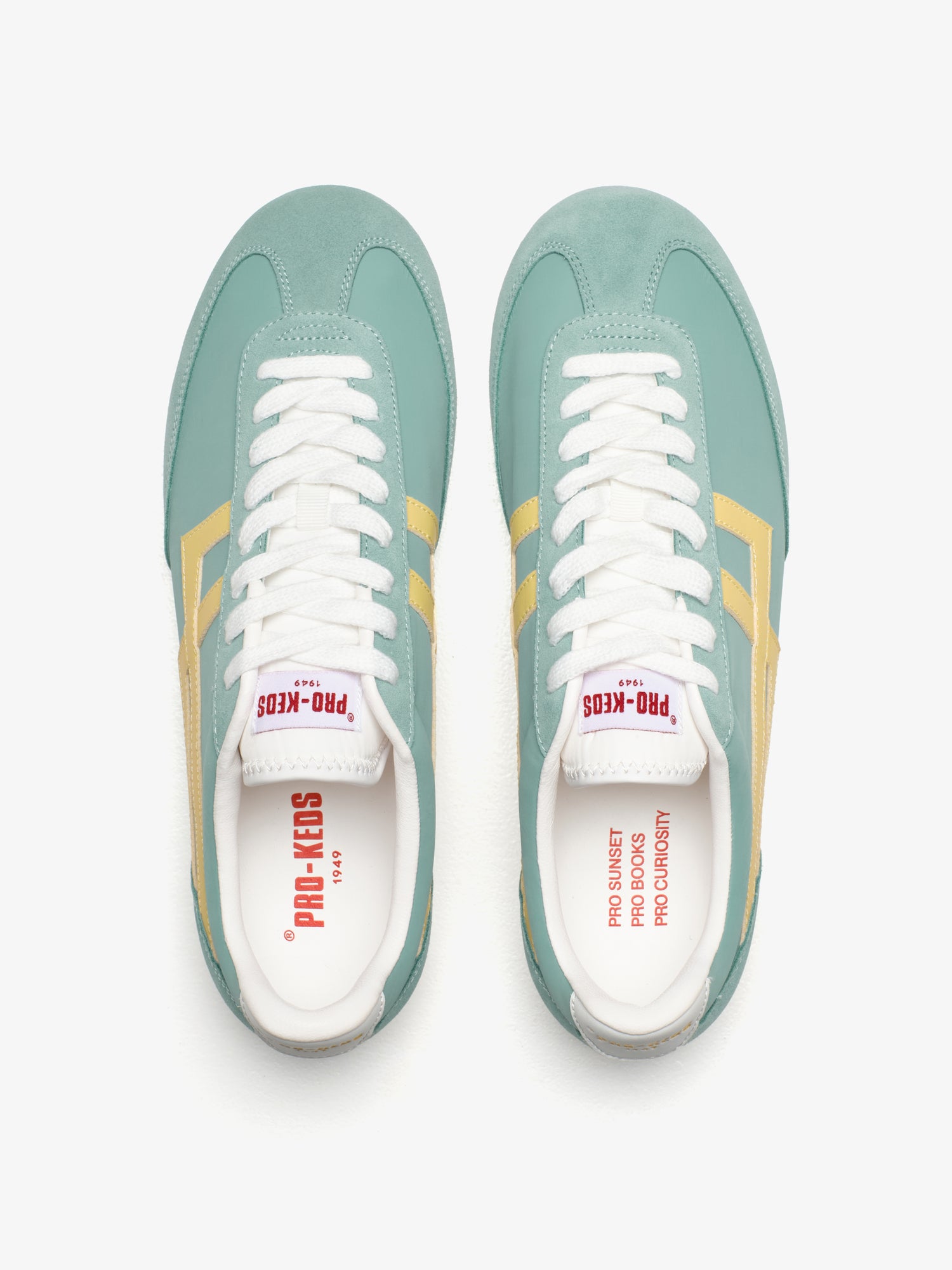 Racer 77 in water green and yellow nylon