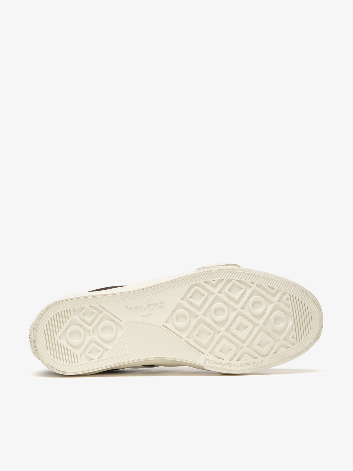 Suola con logo sneaker Pro-Keds Royal Classic in suede prugna e crema