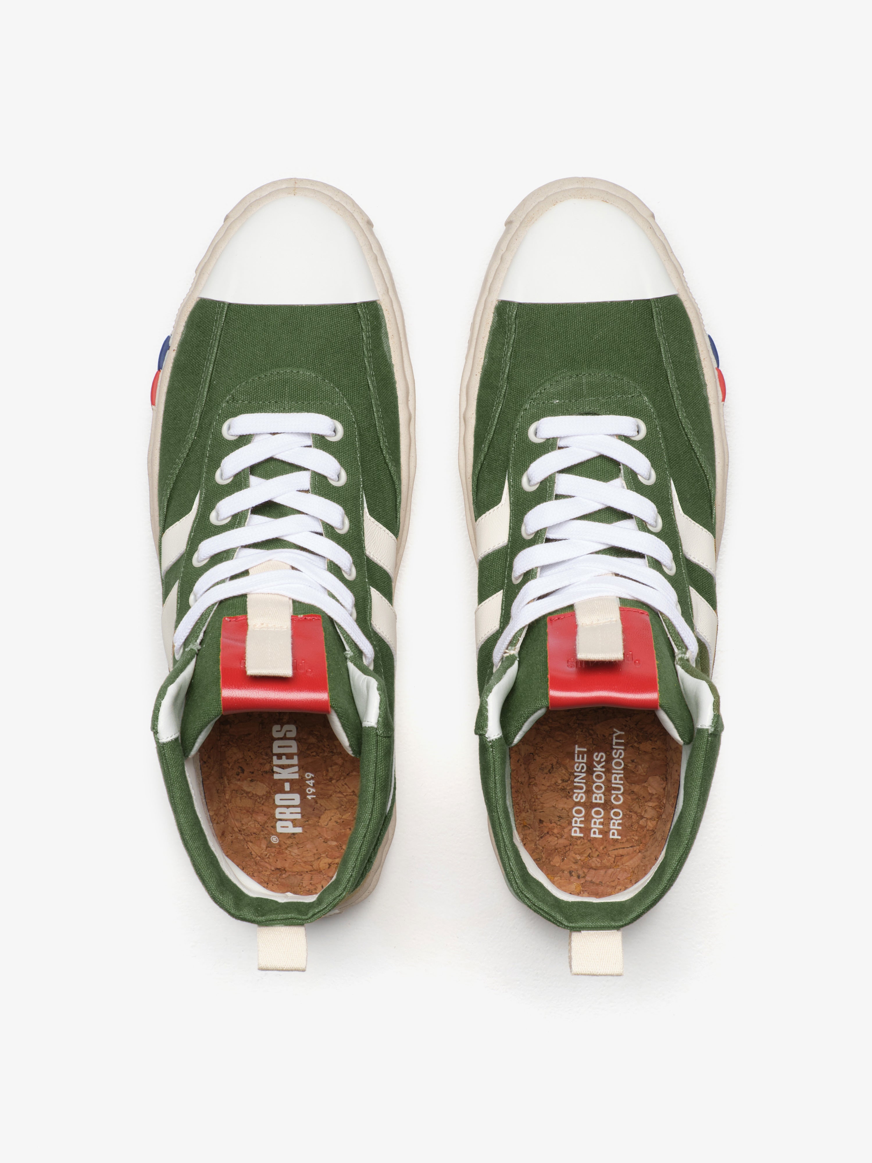 II Orbit in military green stone washed canvas – Pro-keds