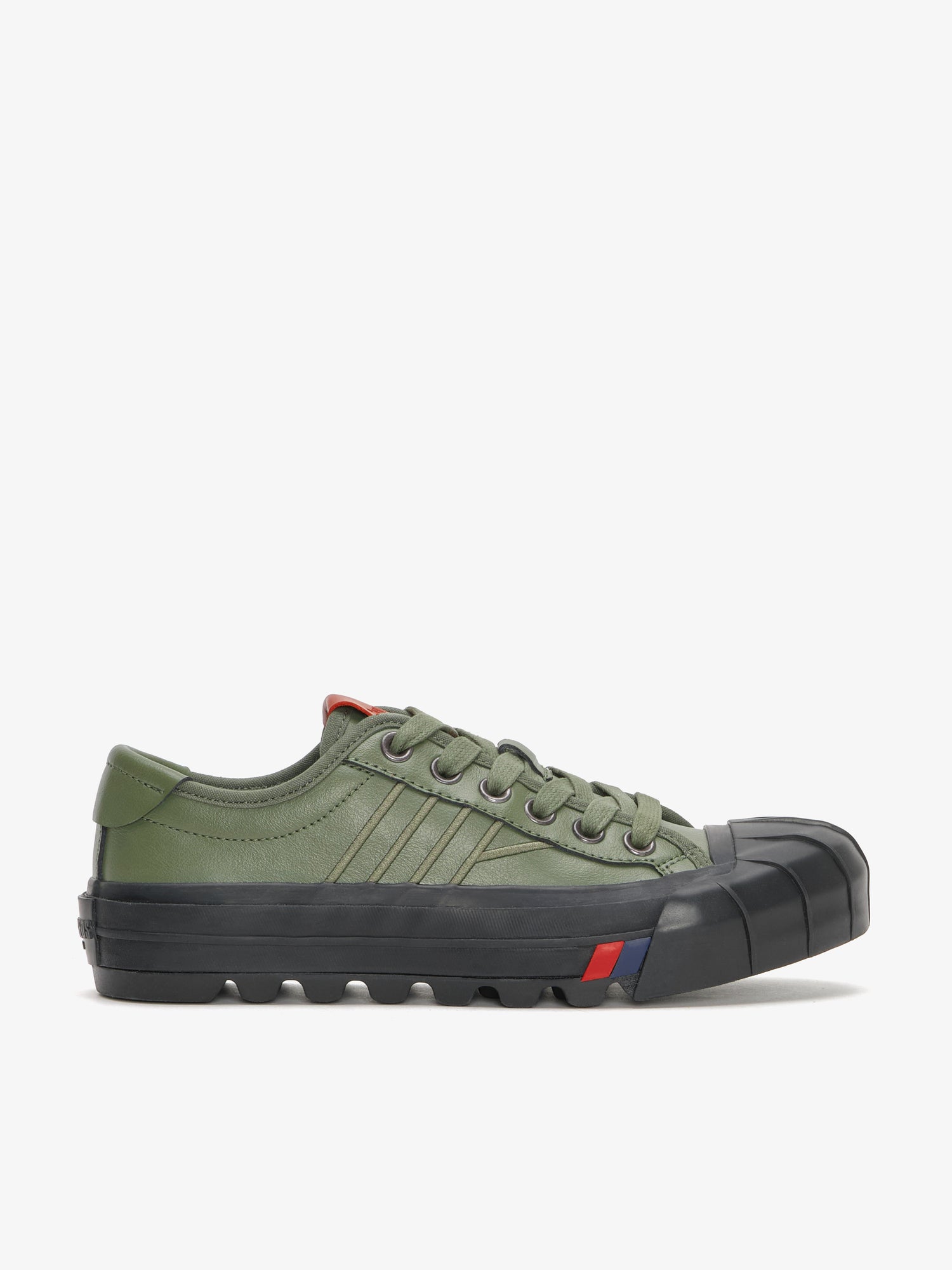 Intrepid in military green leather
