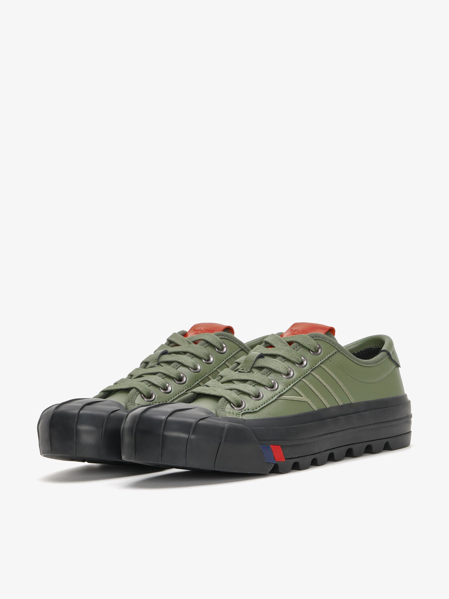 Intrepid in military green leather