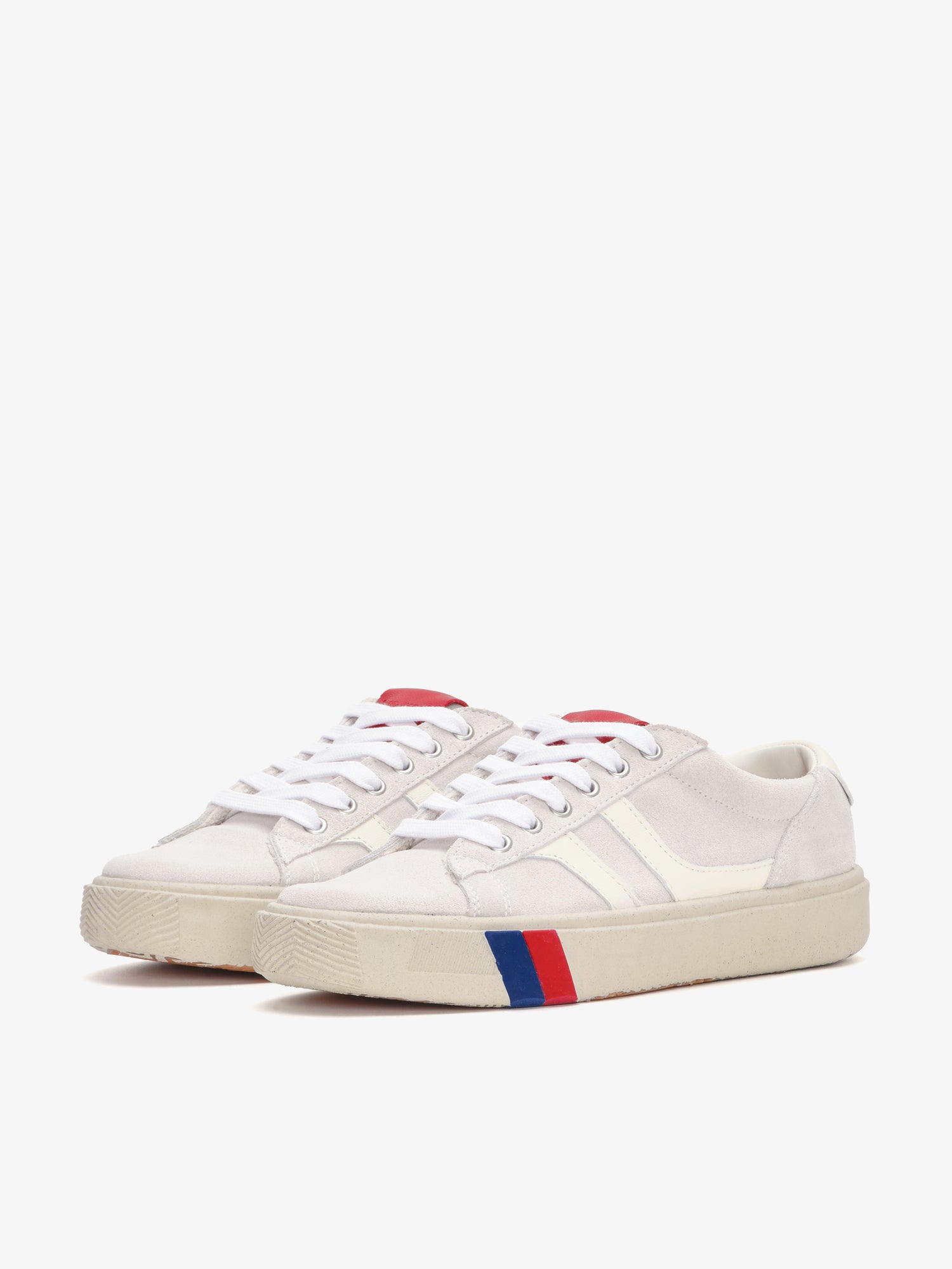 II Orbit Lo in Suede Bianca e Avorio