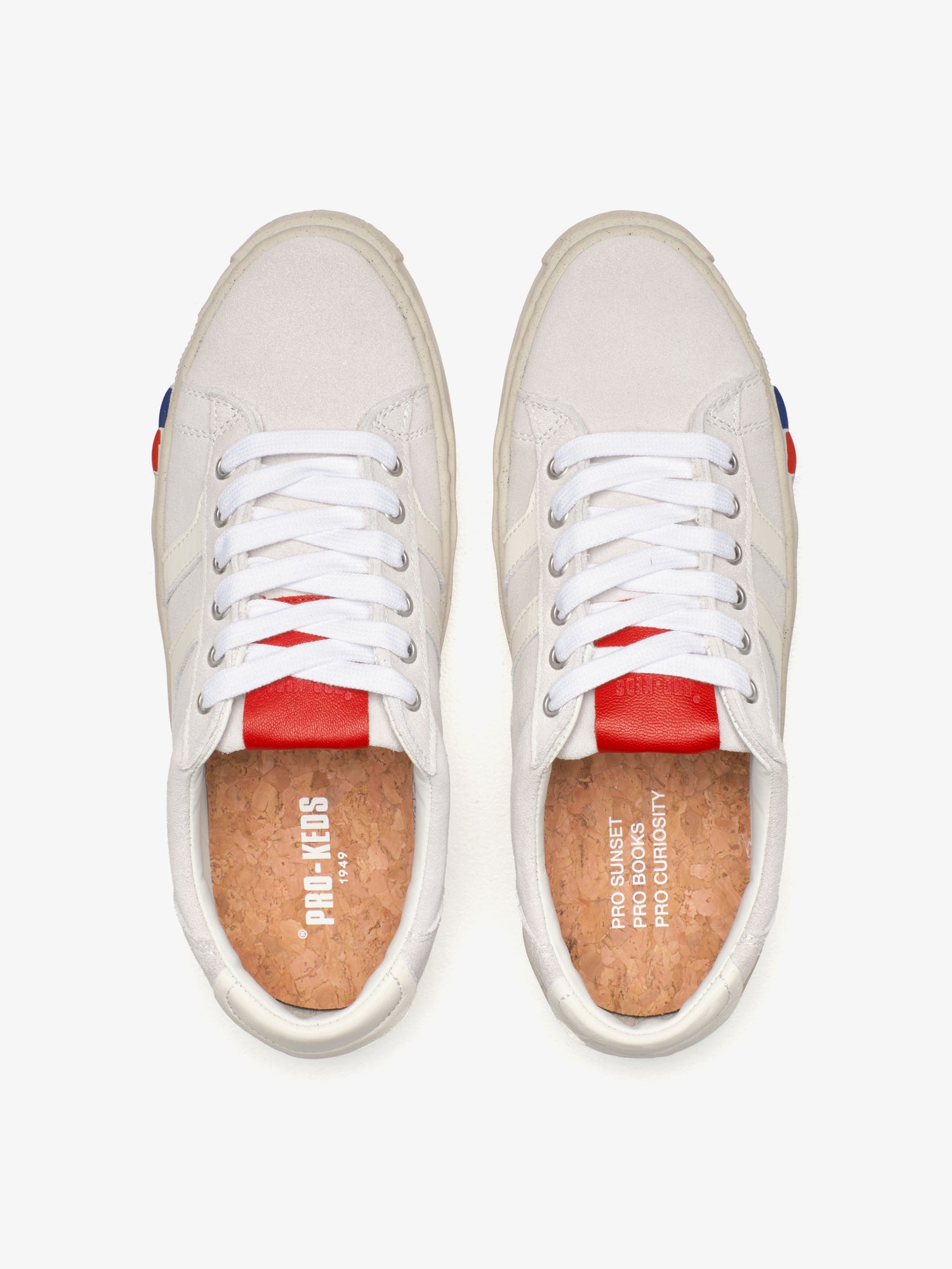 II Orbit Lo in Suede Bianca e Avorio