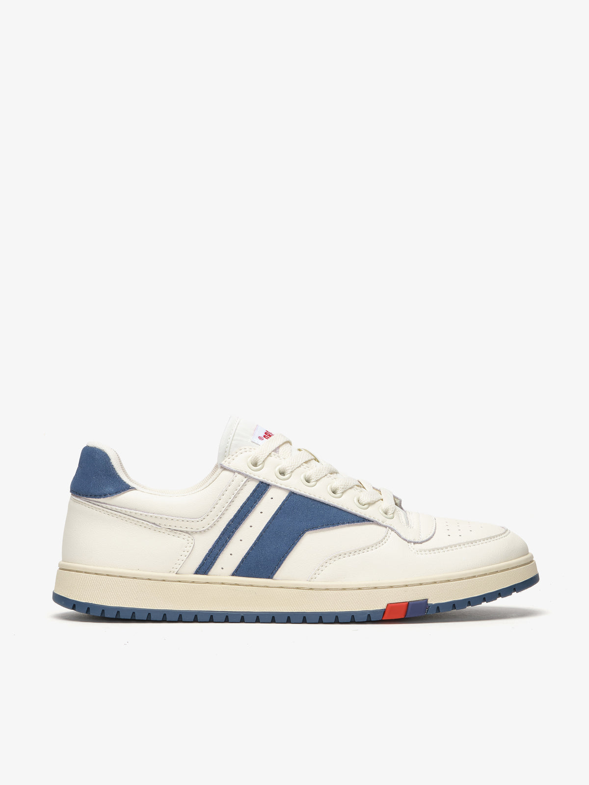 Sneaker da uomo Pro-Keds Sky in pelle crema e blu, vista laterale