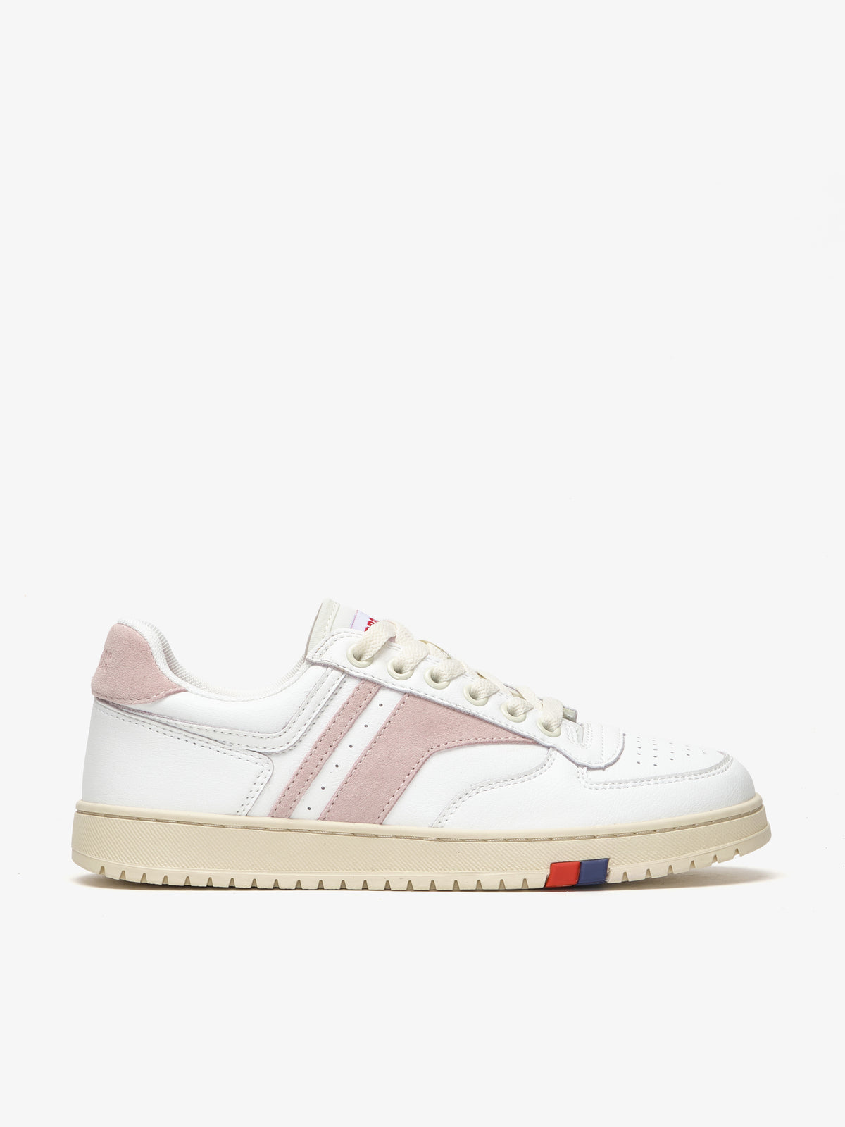 Sneaker da donna Pro-Keds Sky in pelle bianco e rosa, vista laterale