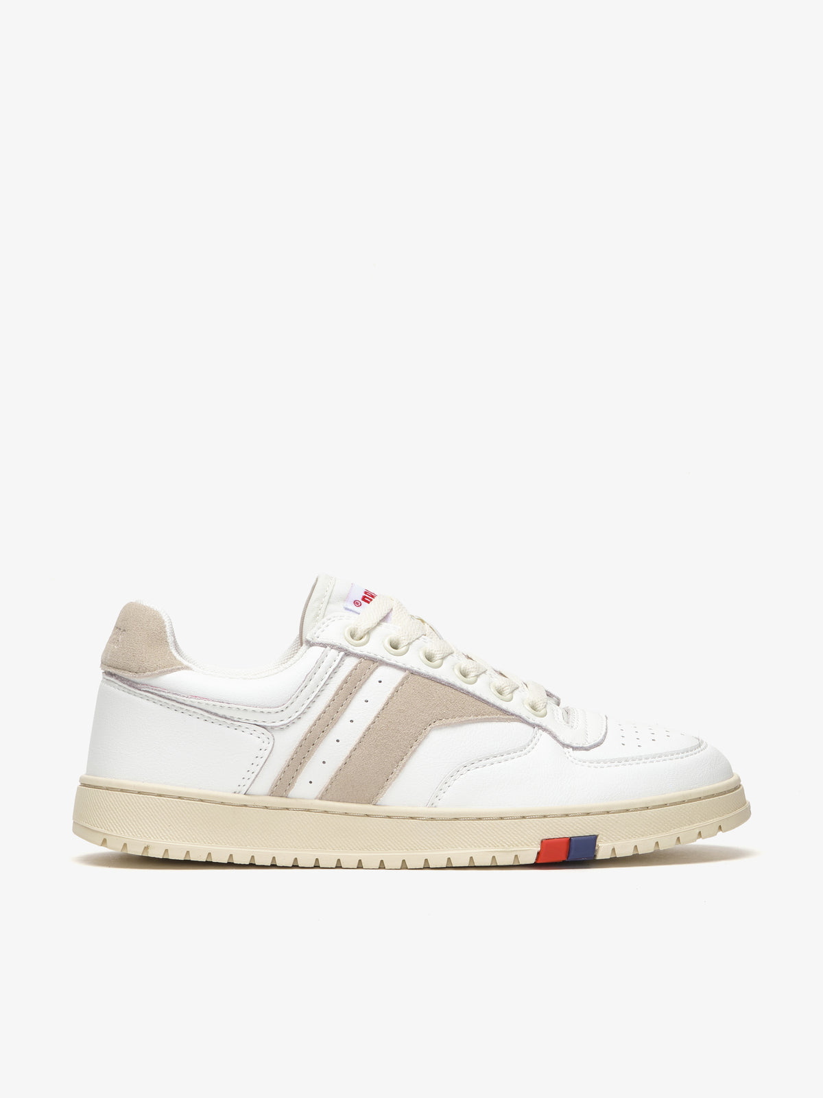 Sneaker Pro-Keds Sky in pelle bianco e sabbia, vista laterale
